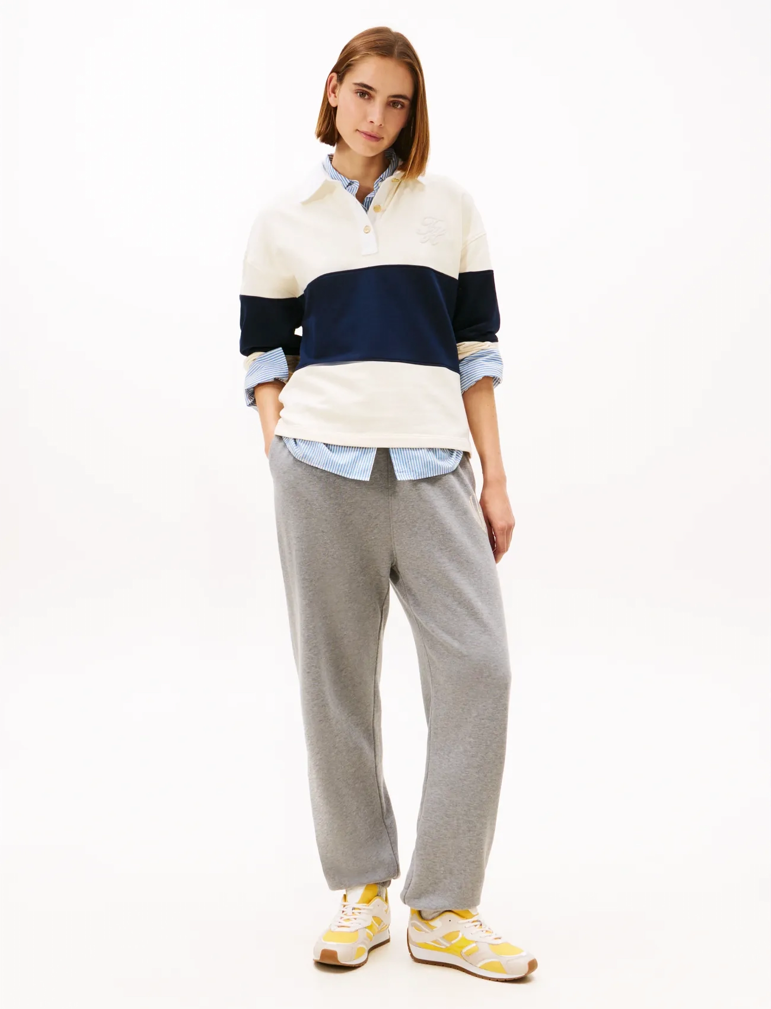 Tommy Hilfiger - GOLD BTN RUGBY TERRY SWTSRT - langärmlige tops - calico - 3