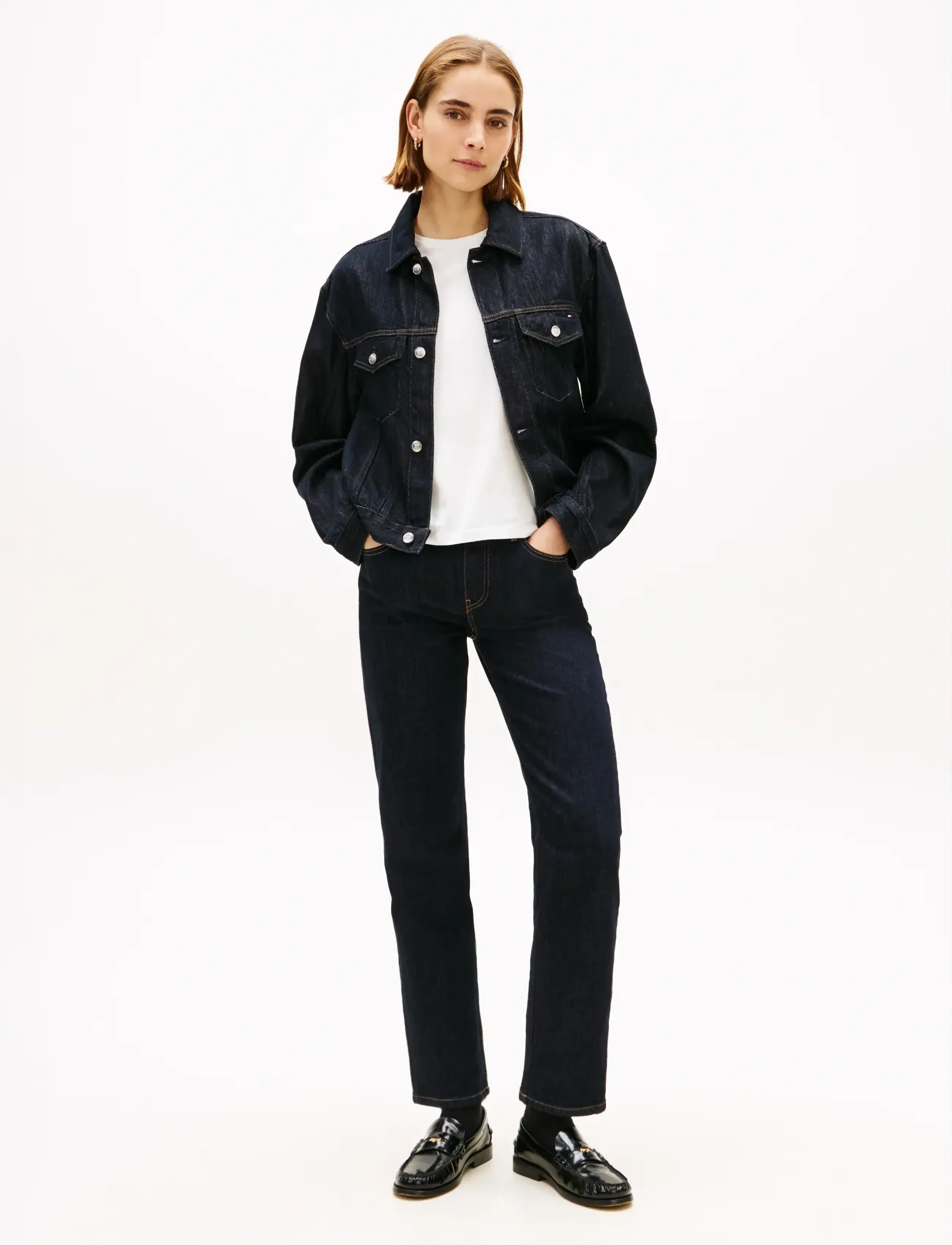 Tommy Hilfiger - DNM PURE PLEATED JACKET - vorjakkar - pure - 2