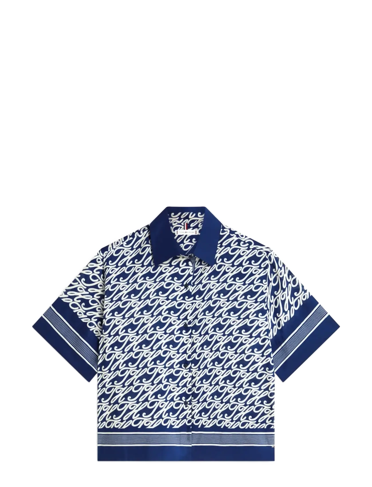 TOMMY HILFIGER Swimshop Silk Voile Aop Shirt Navy - S - Damen