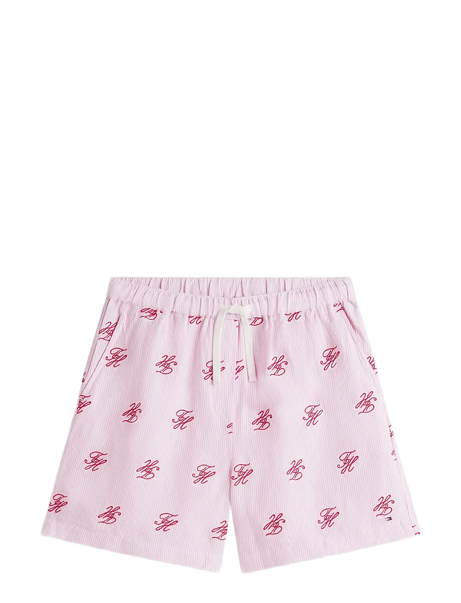 Tommy Hilfiger - SWIMSHOP LINEN SHORT AOP - leinen-shorts - script ithaca rose petal - 1