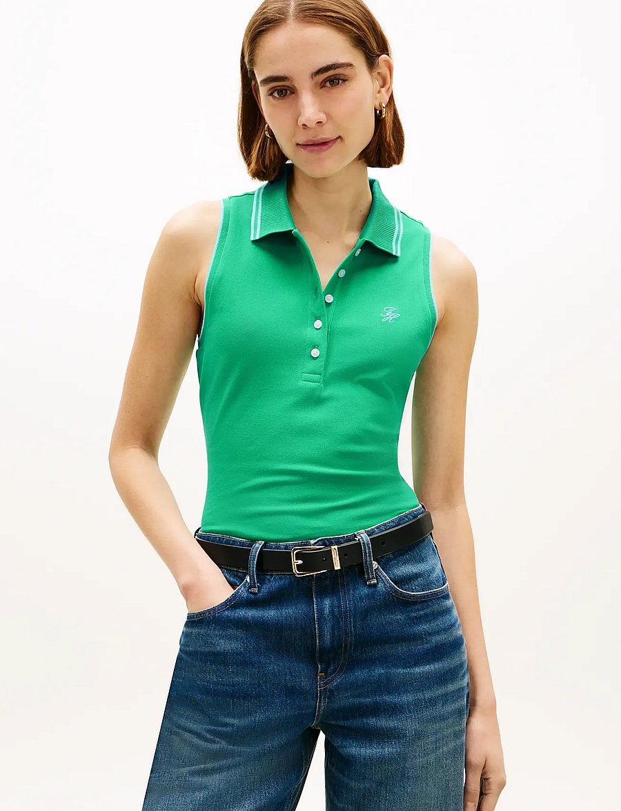 Tommy Hilfiger - SWIMSHOP COTTON POLO SS - polosärgid - jade wink - 0