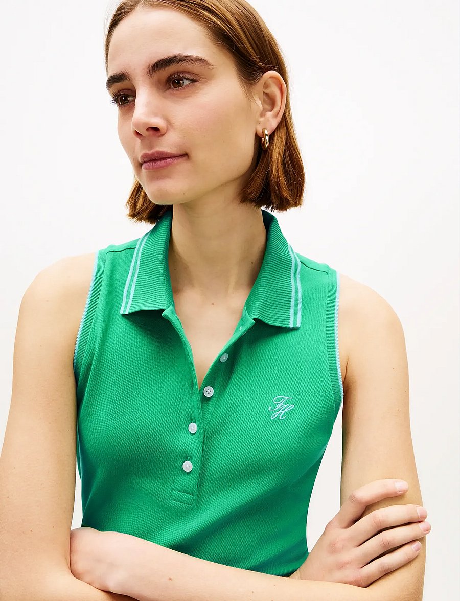 Tommy Hilfiger - SWIMSHOP COTTON POLO SS - polosärgid - jade wink - 4