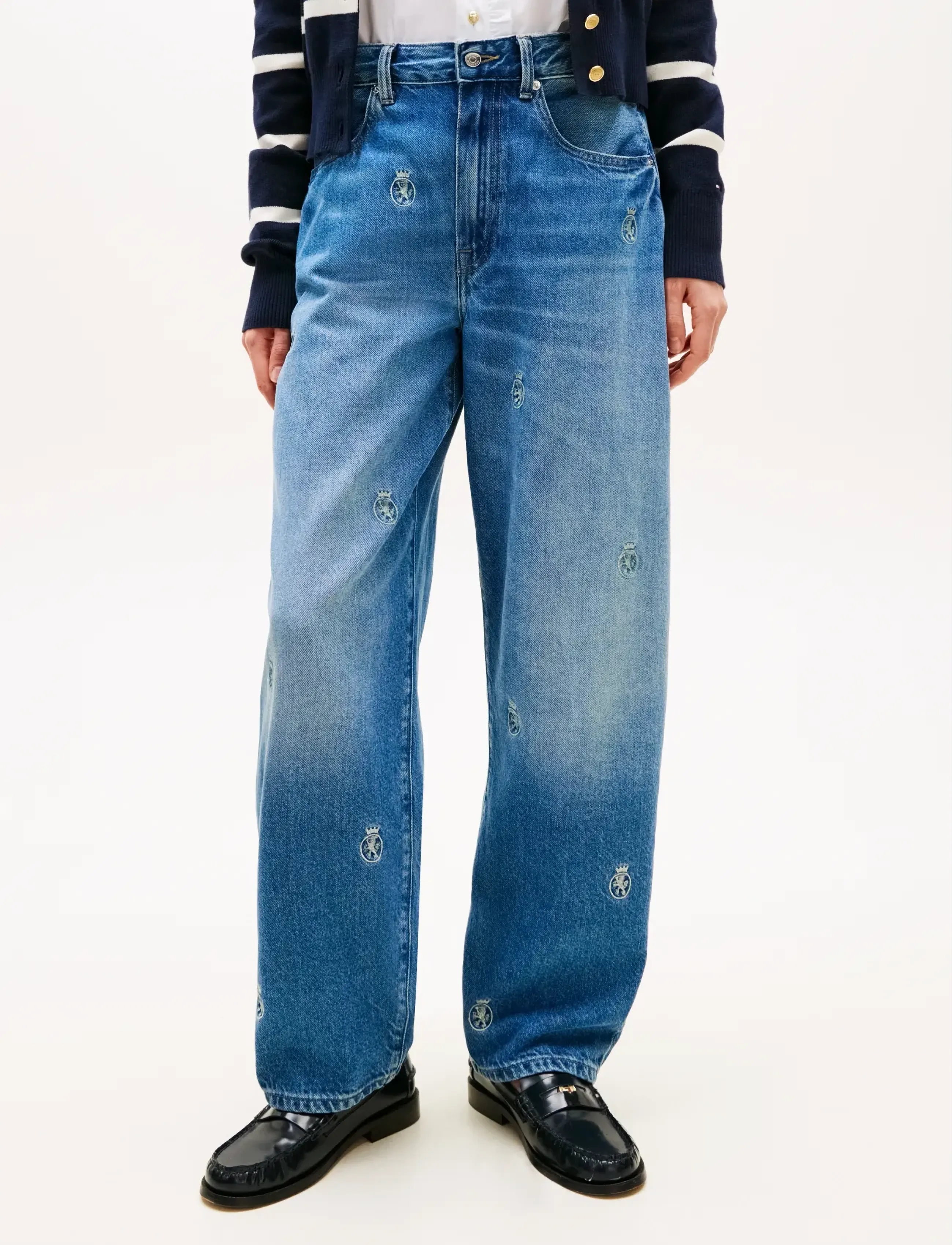 Tommy Hilfiger Dnm Finn Aoe Crest Barrel Rw, 32 x 32, Blue, Jeans > Barrel Jeans, Dame