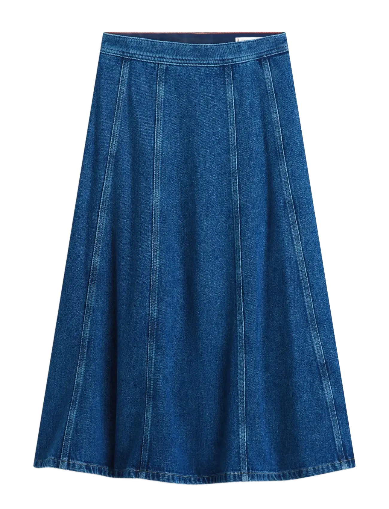 TOMMY HILFIGER Dnm Ray Flared Midi Rock Hw Blau - 40 - Damen