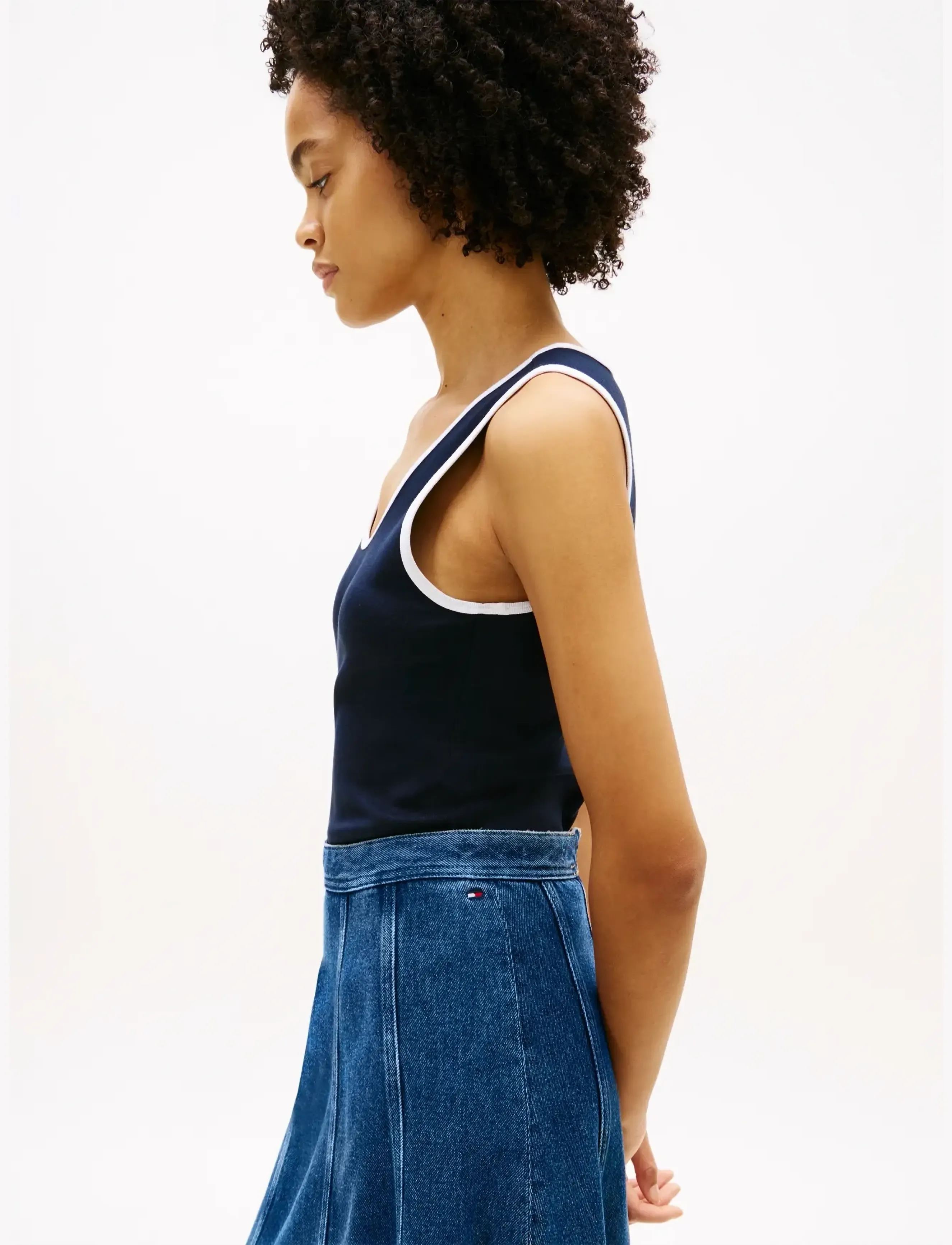 Tommy Hilfiger - DNM RAY FLARED MIDI SKIRT HW - jeansröcke - ray - 4