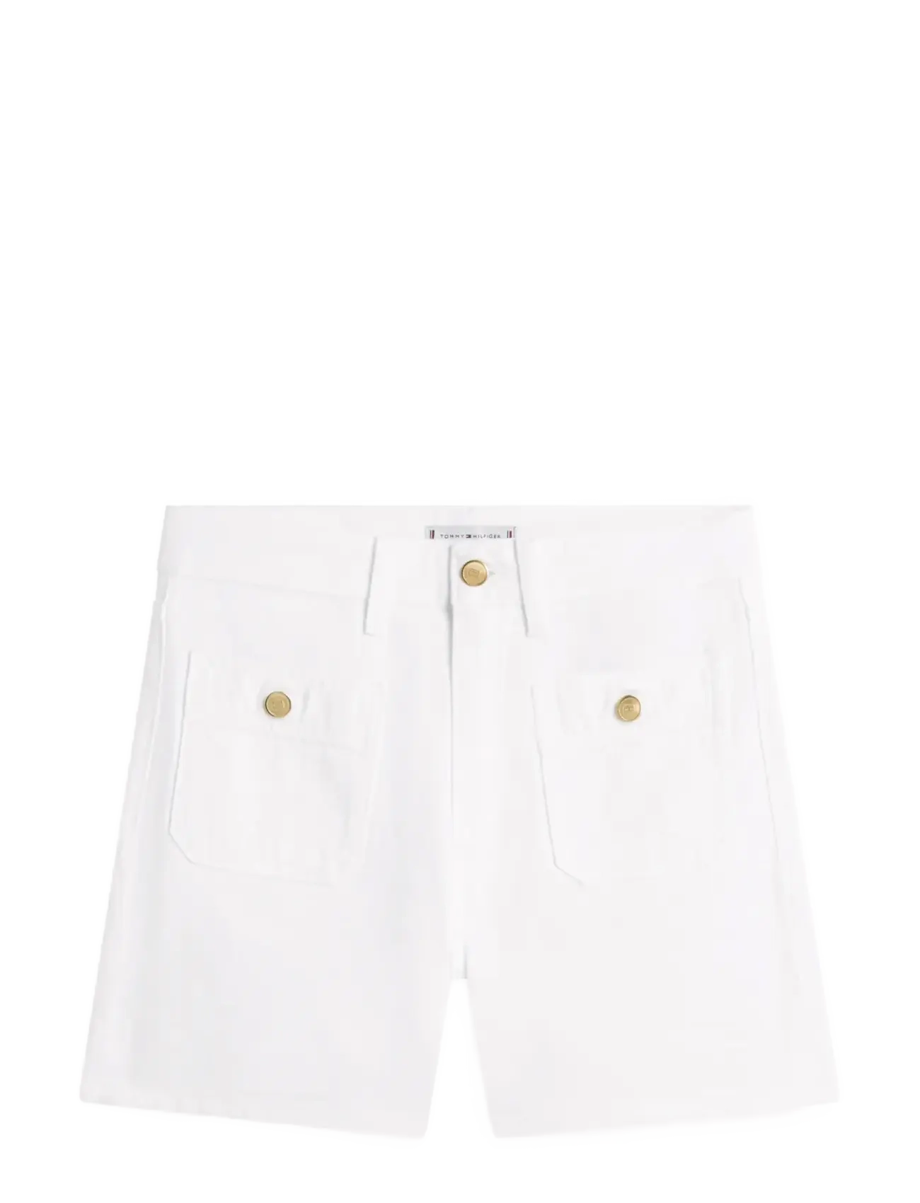 Tommy Hilfiger DNM CLR MINI SHORT HW - Lühikesed püksid - TH OPTIC WHITE / white