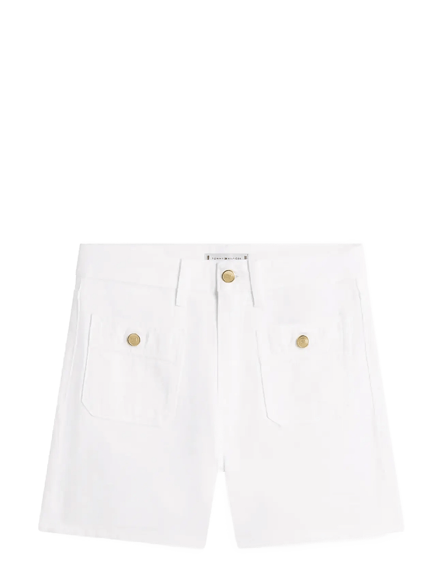 Tommy Hilfiger - DNM CLR MINI SHORT HW - casual shorts - th optic white - 1