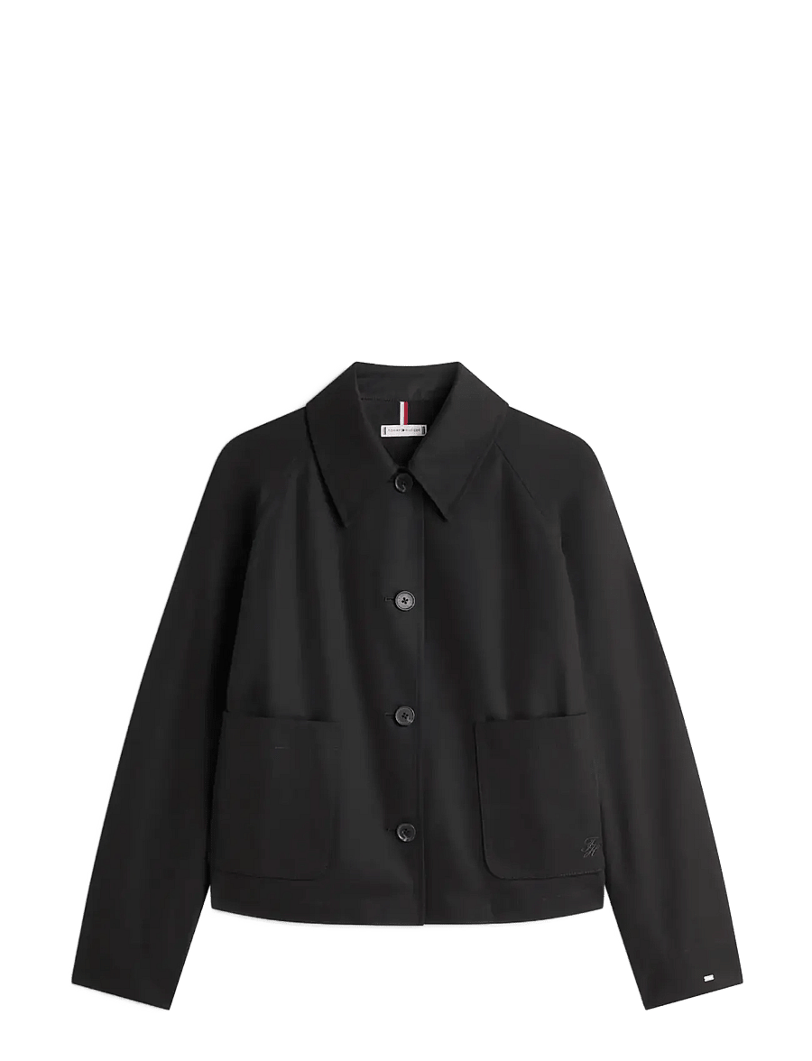 Tommy Hilfiger - COTTON SHORT JACKET - kevättakit - black - 1