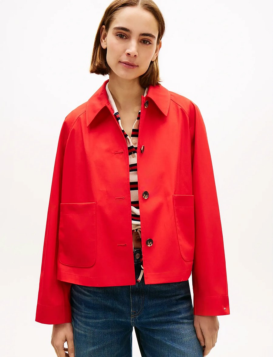 Tommy Hilfiger - COTTON SHORT JACKET - kevadjoped - fireworks - 0