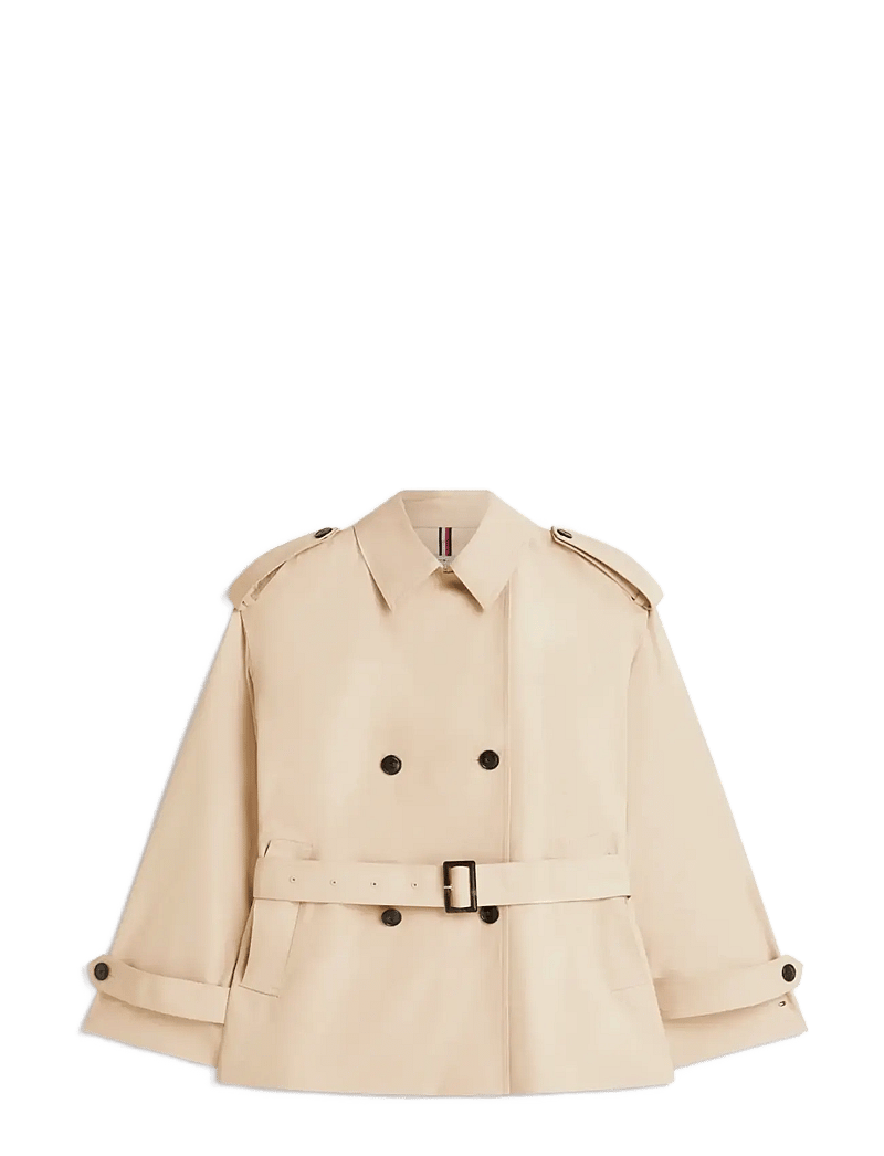 Tommy Hilfiger - COTTON SHORT TRENCH - lette frakker - beige - 1