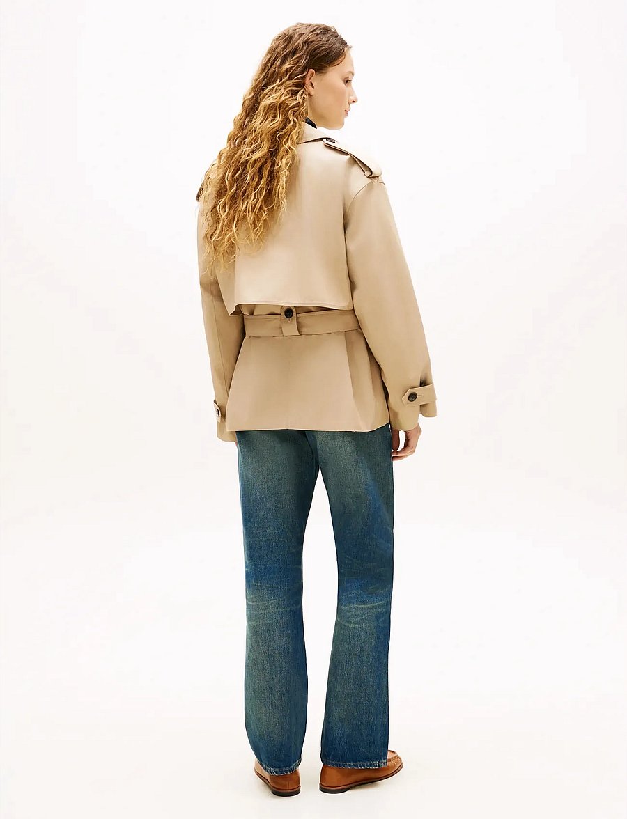 Tommy Hilfiger - COTTON SHORT TRENCH - tunna kappor - beige - 2