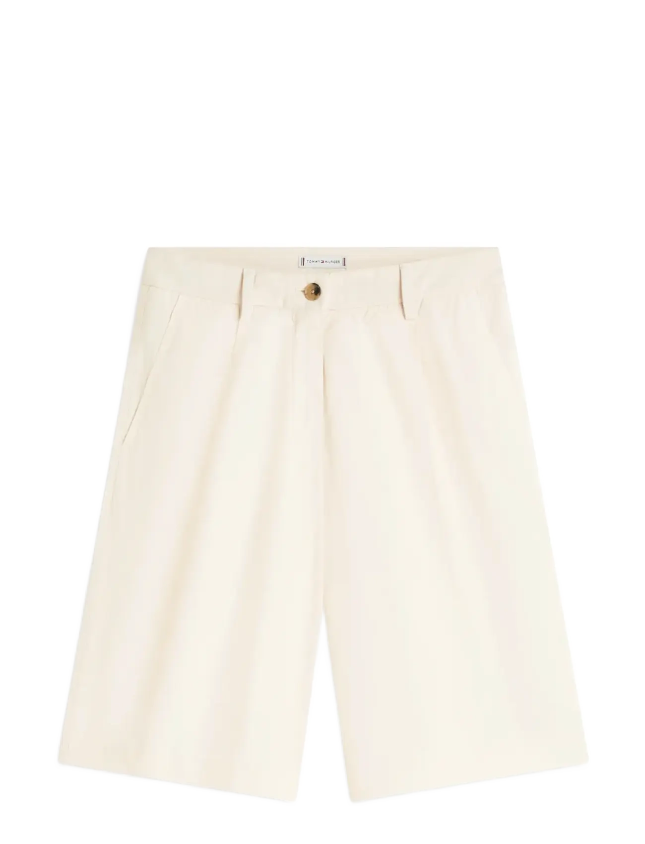 Tommy Hilfiger WASHED COTTON PLEATED SHORT - Shorts - CALICO / cream