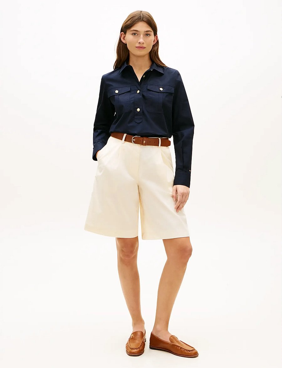 Tommy Hilfiger - WASHED COTTON PLEATED SHORT - bermudashorts - calico - 3