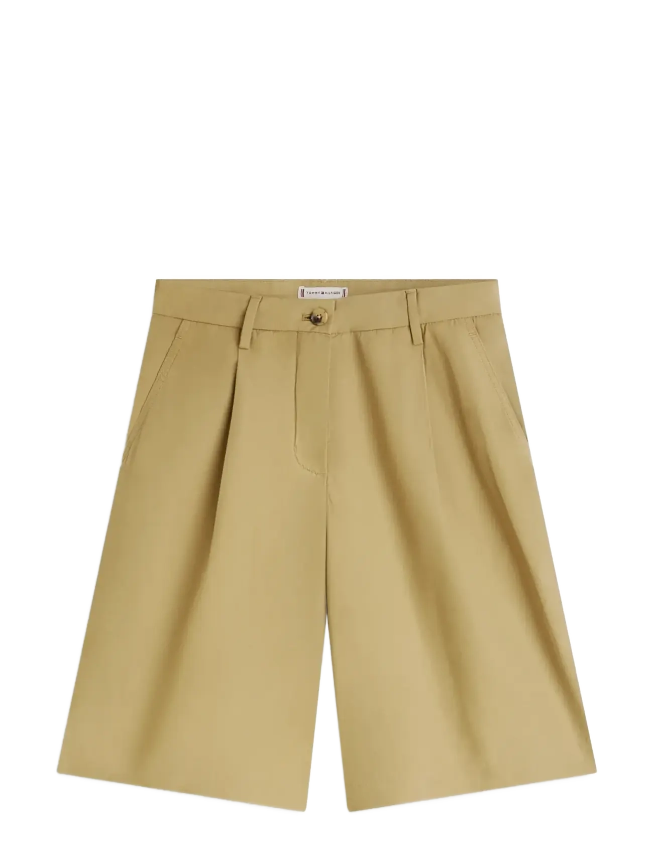 Tommy Hilfiger WASHED COTTON PLEATED SHORT - Shorts - WOODRIDGE / khaki/green