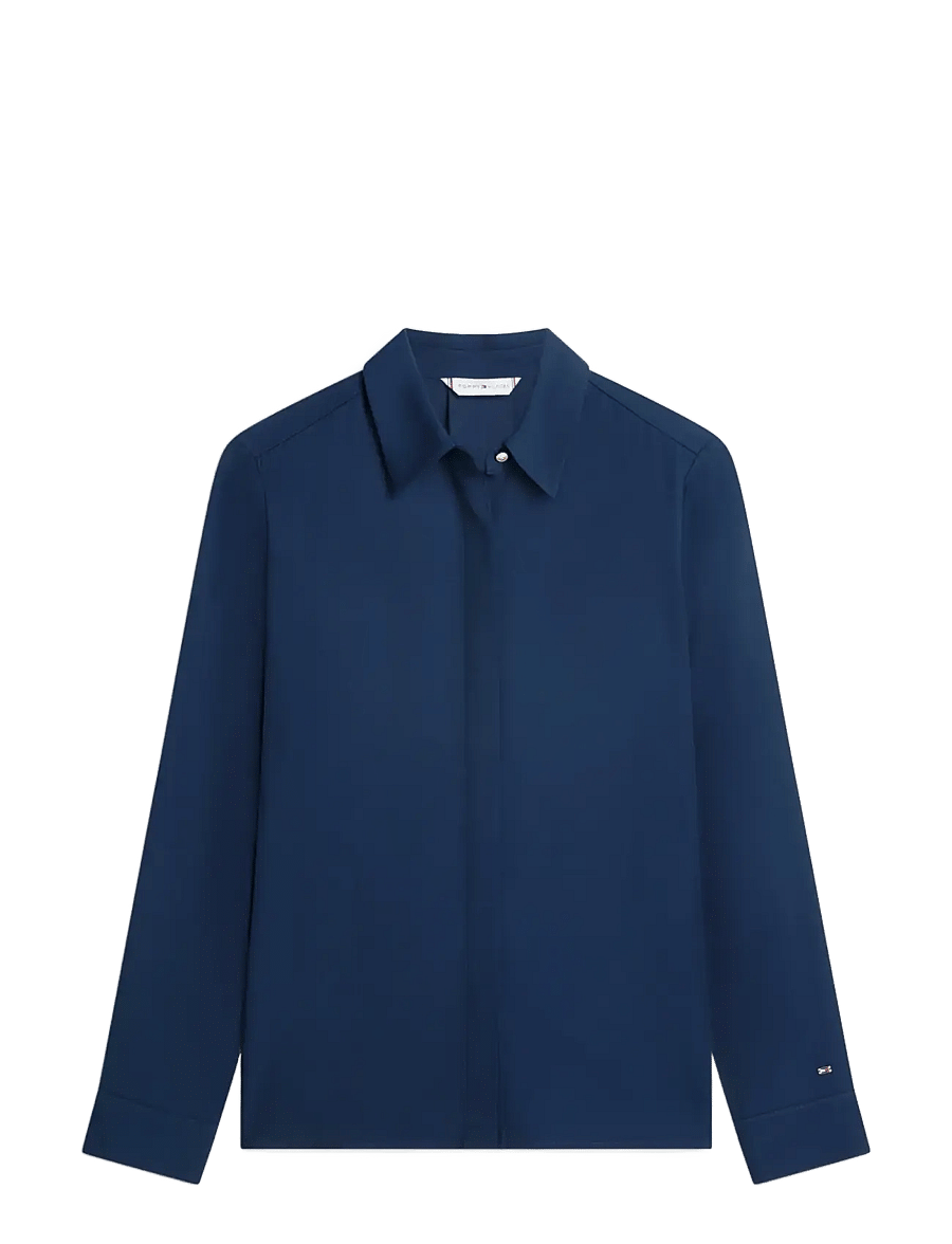 Tommy Hilfiger - VIS TWILL BUTTON UP SHIRT - long-sleeved shirts - dark night navy - 1