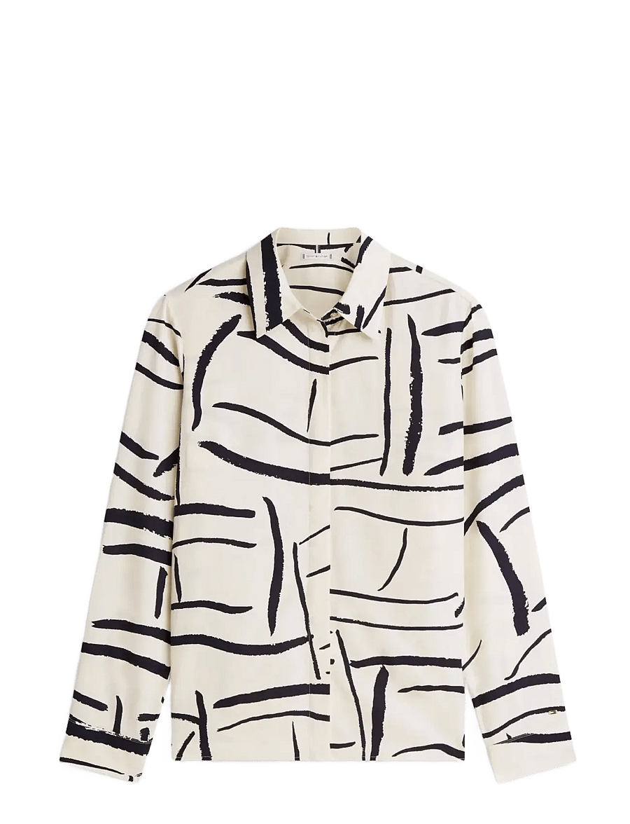 Tommy Hilfiger - VIS TWILL BUTTON UP SHIRT - langärmlige hemden - flag feathers calico - 1