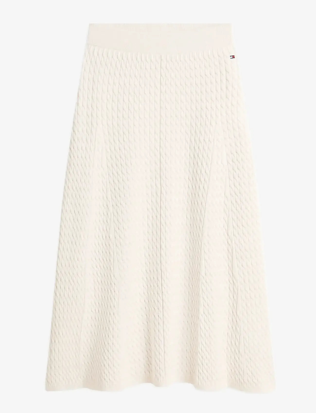 Tommy Hilfiger - CO CABLE FINE GG F&F SKIRT - knitted skirts - heather ivory petal - 1