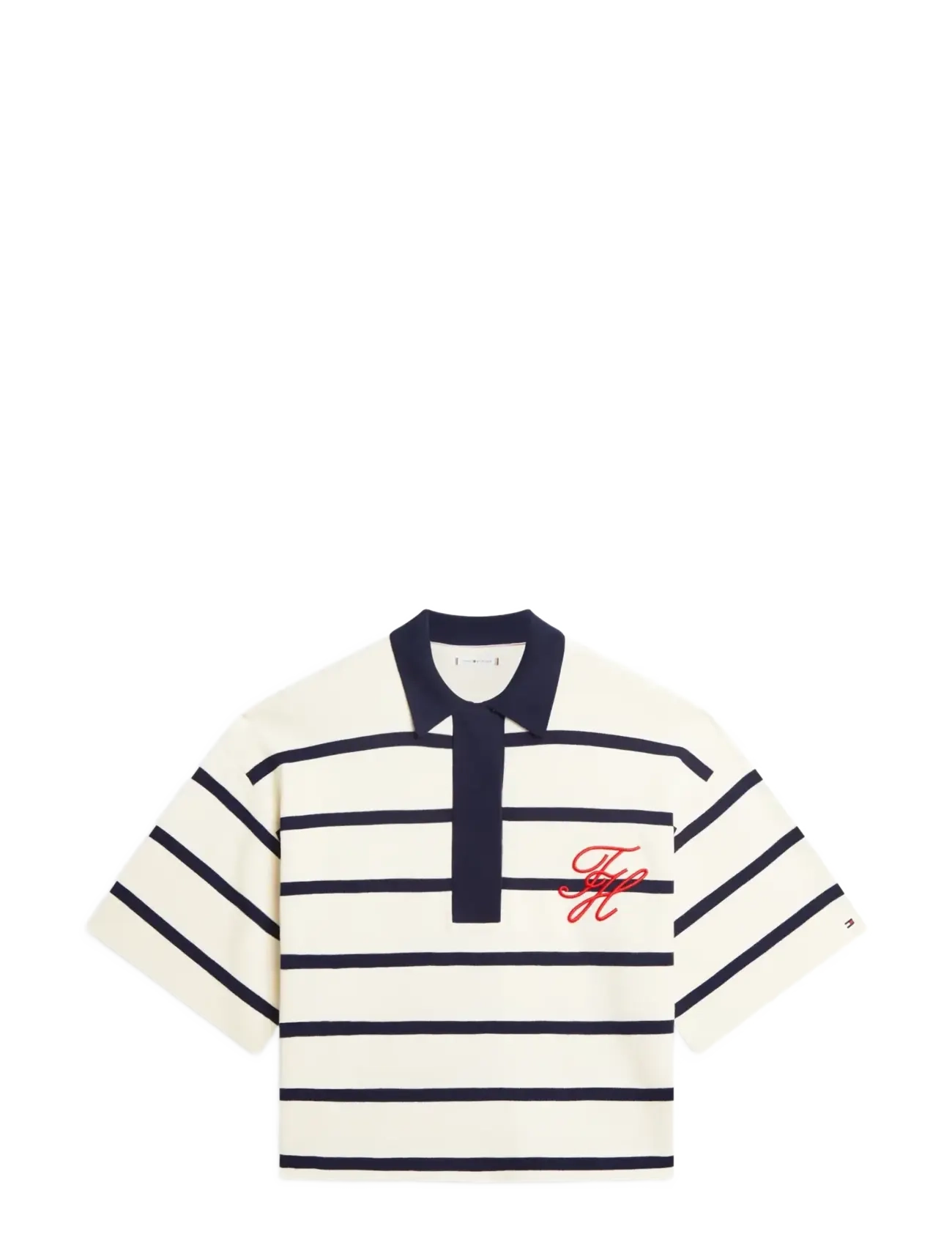 TOMMY HILFIGER Co Full Needle Rlx Polo Swt Navy - S - Damen