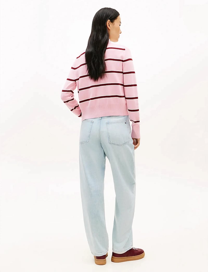 Tommy Hilfiger - CO FULL NEEDLE C-NK CARDI - kardiganid - pink ivory liberty red stp - 2