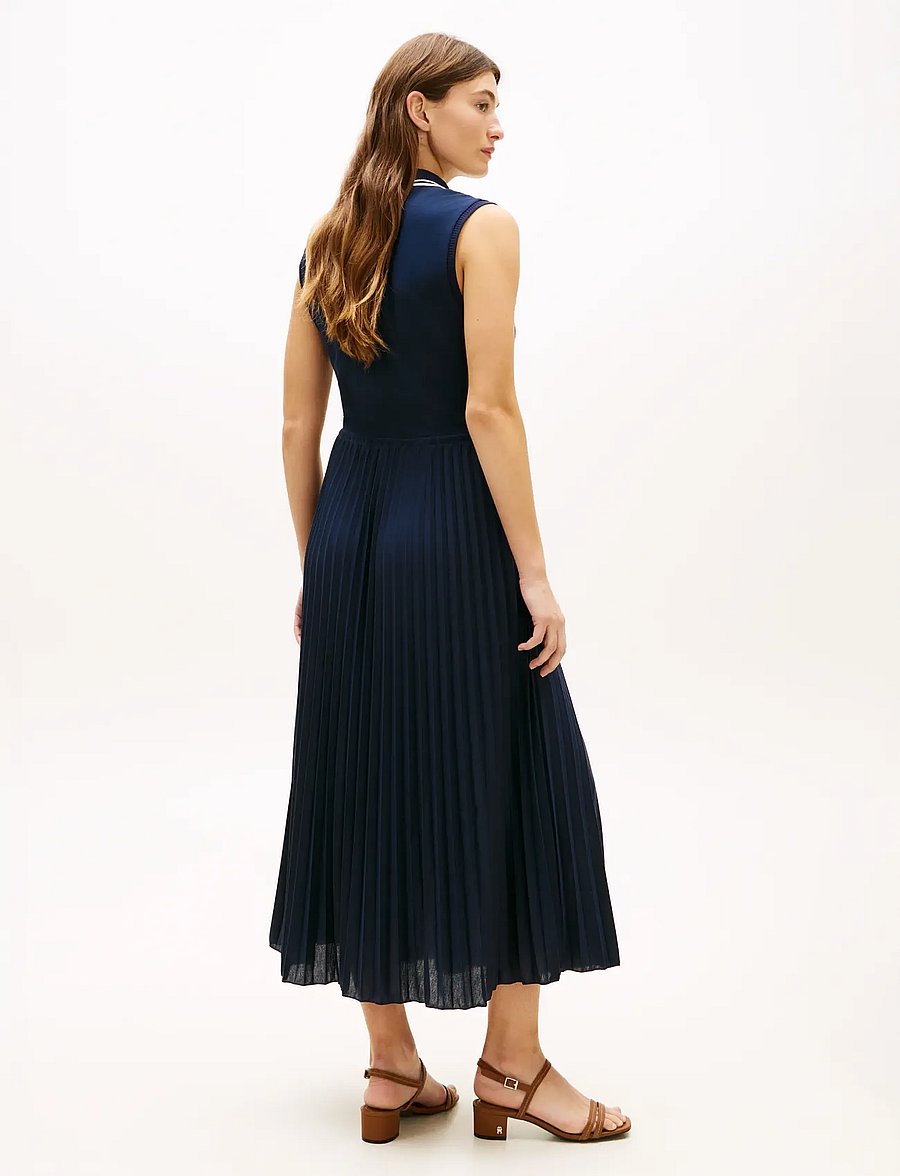 Tommy Hilfiger - 1985 PLEATED POLO DRESS NS - midikleider - dark night navy - 5