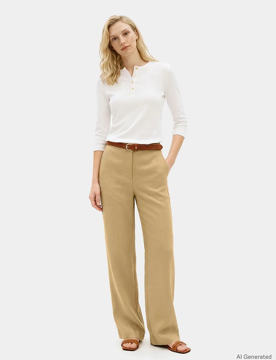 Tommy Hilfiger - GOLD BUTTON SLIM HENLEY 3/4 - long-sleeved tops - ecru - 4