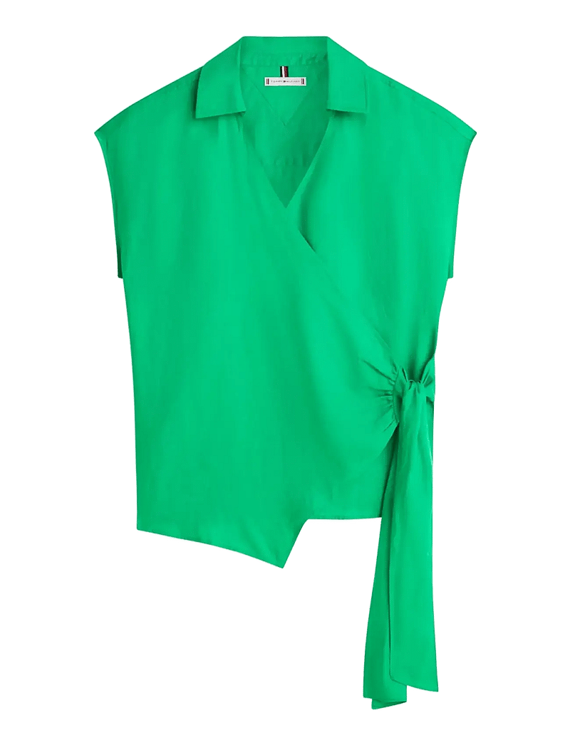 Tommy Hilfiger - LINEN KNOT NS TOP - Ærmeløse bluser - courtside green - 1