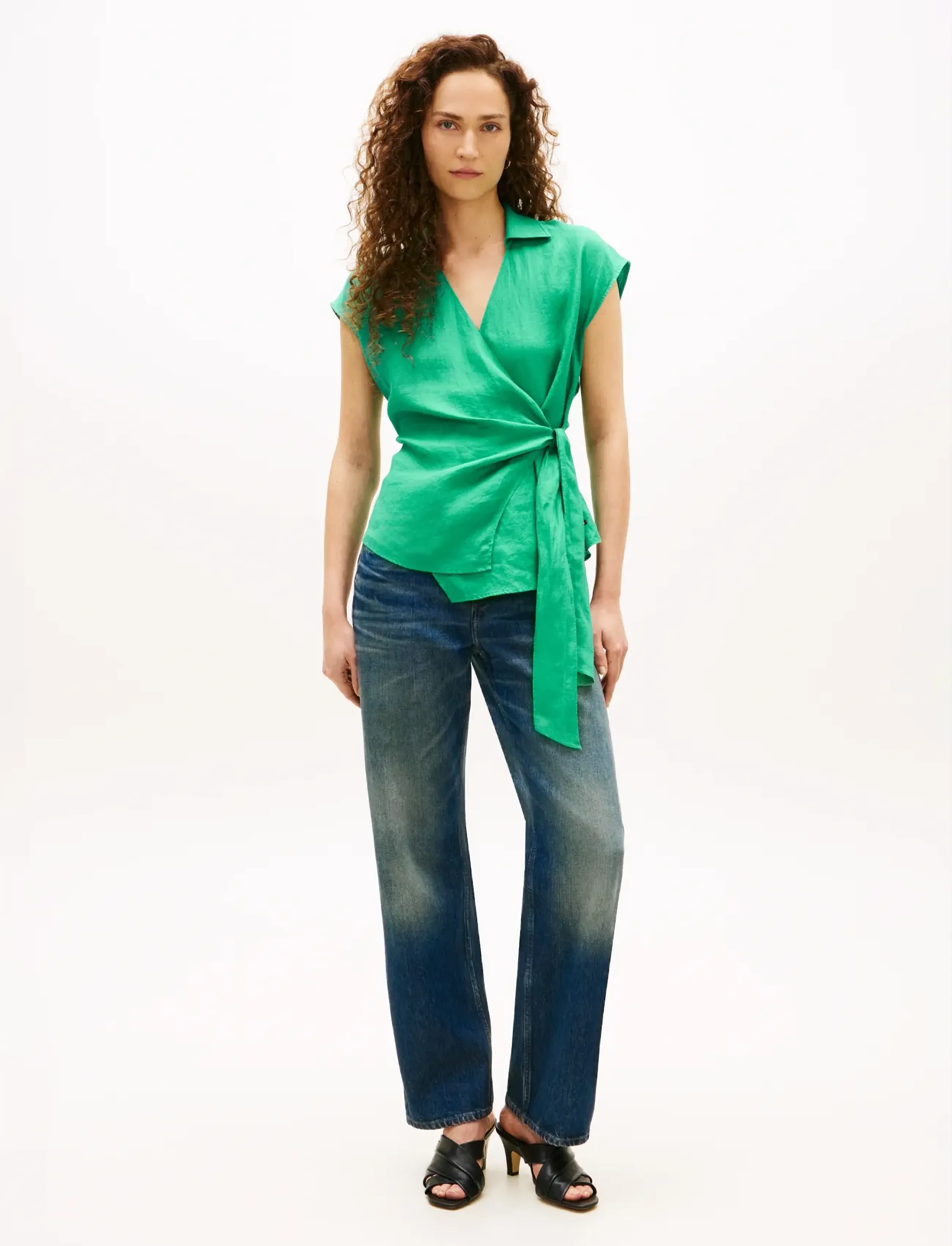 Tommy Hilfiger - LINEN KNOT NS TOP - Ærmeløse bluser - courtside green - 3
