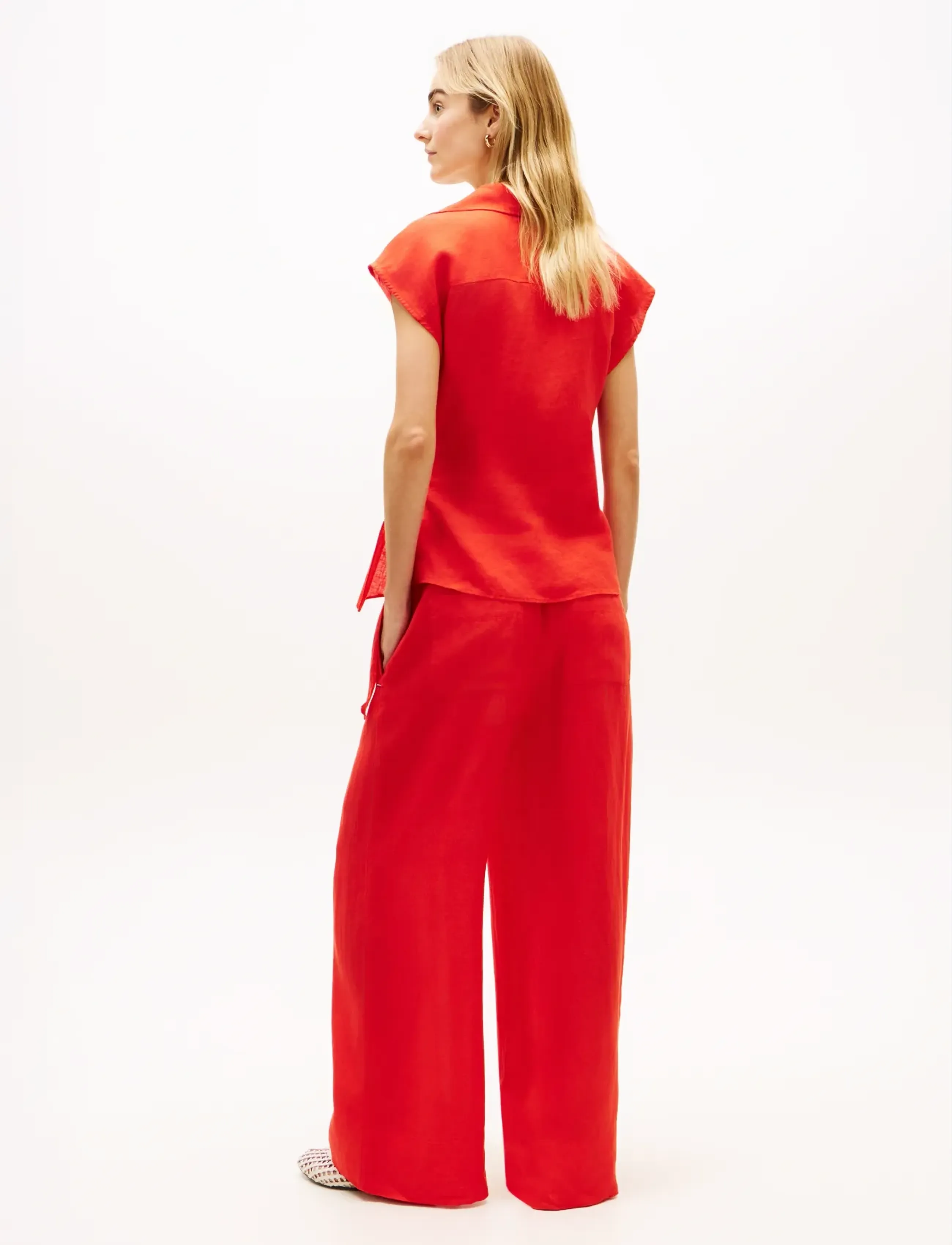 Tommy Hilfiger - LINEN KNOT NS TOP - blouses zonder mouwen - fireworks - 2