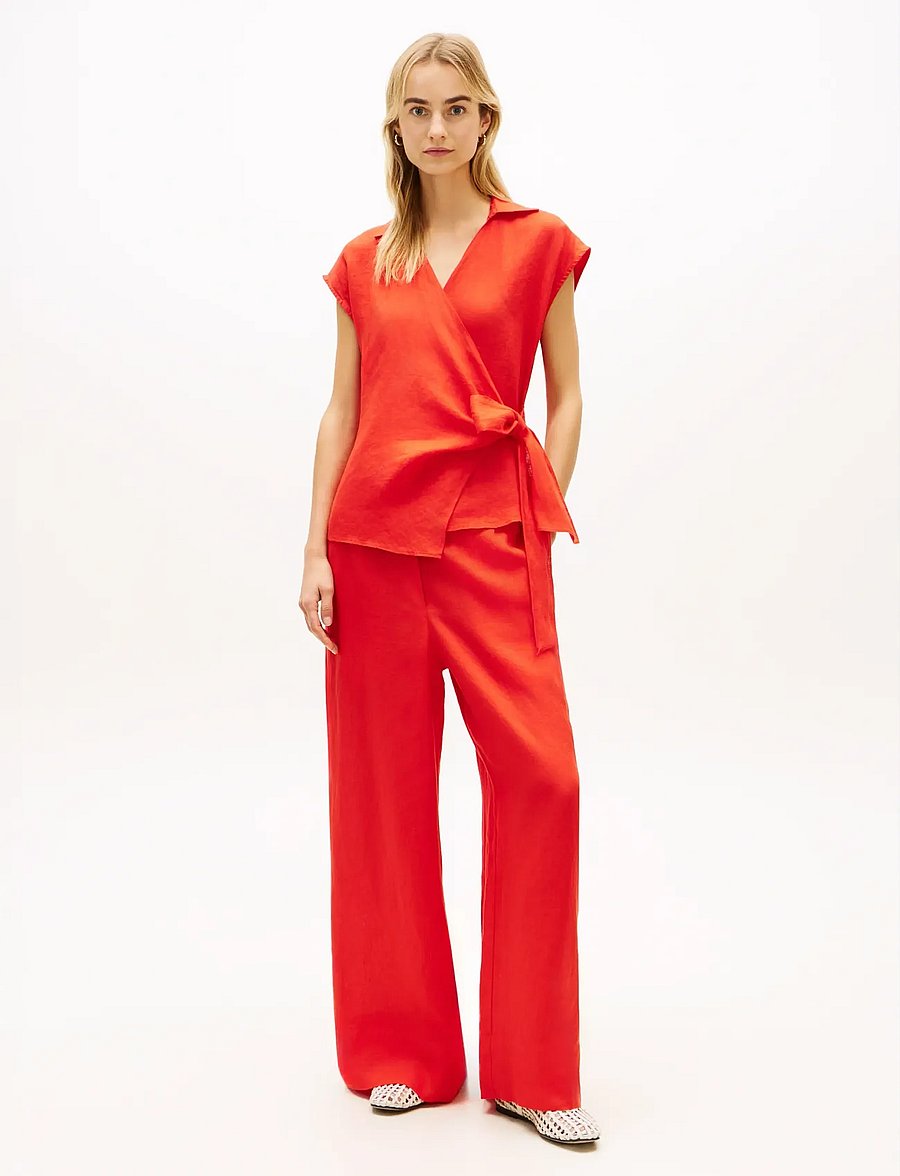 Tommy Hilfiger - LINEN KNOT NS TOP - blouses zonder mouwen - fireworks - 3