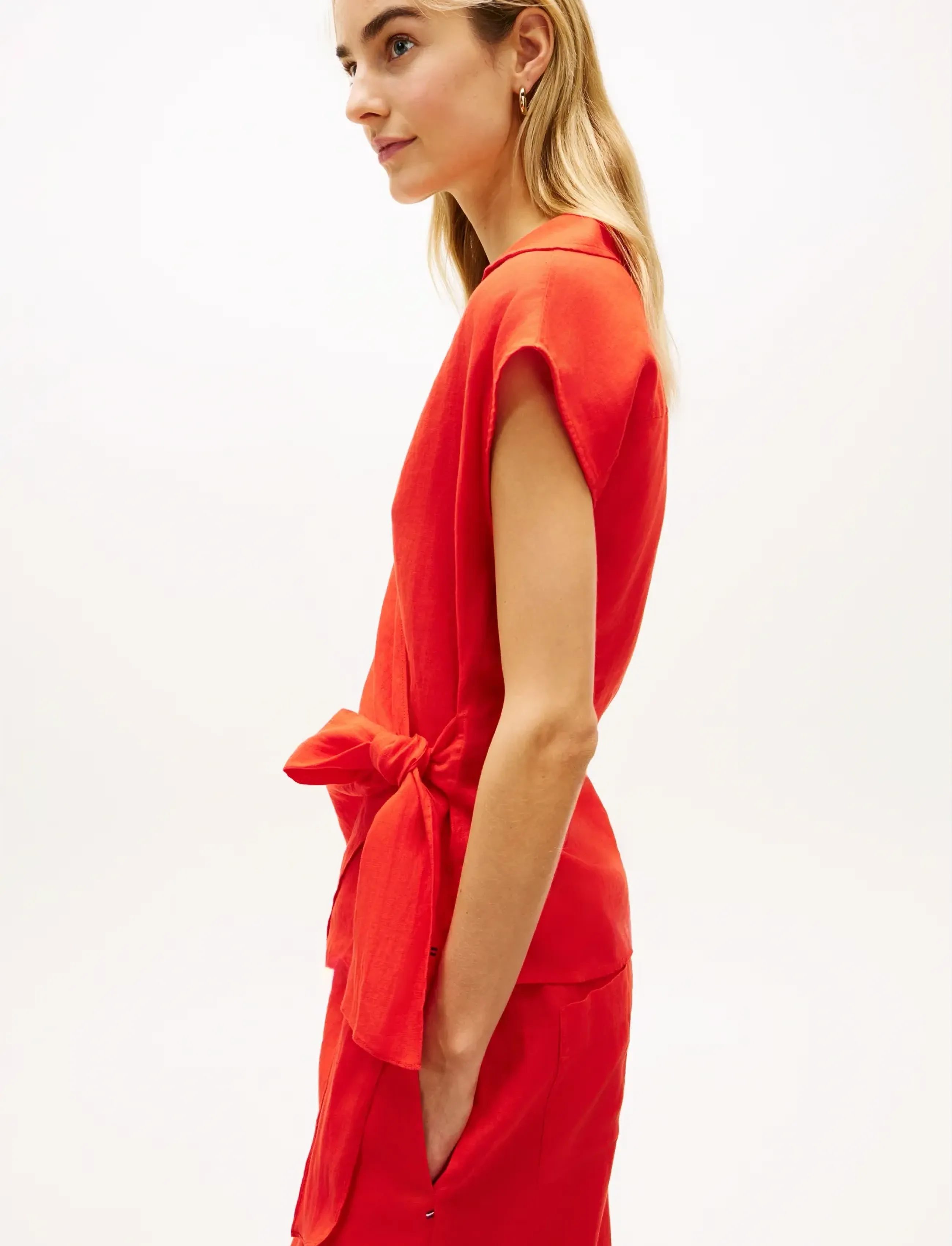 Tommy Hilfiger - LINEN KNOT NS TOP - blouses zonder mouwen - fireworks - 4