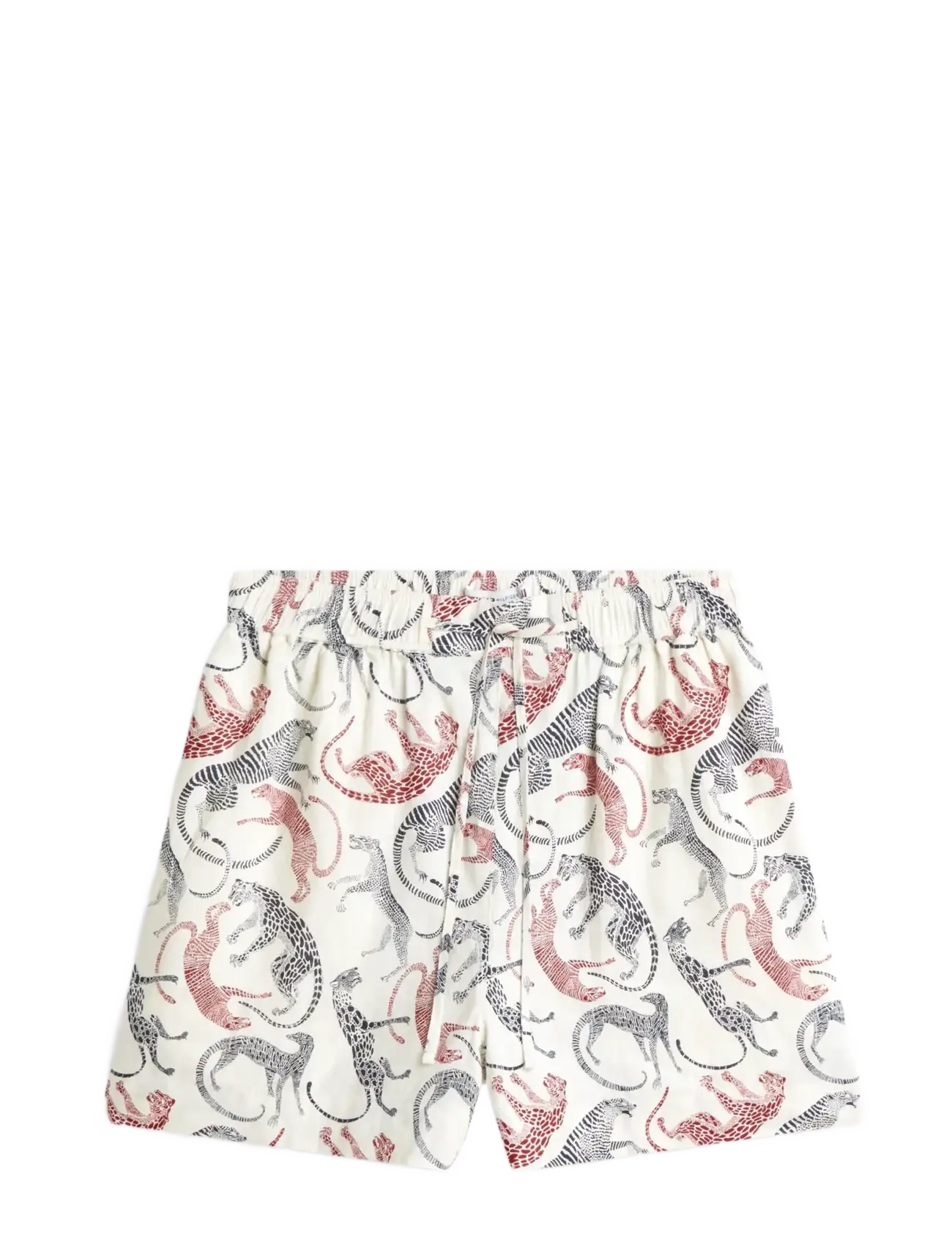 Tommy Hilfiger ESS LINEN PULL ON SHORT - Shorts - LEOPARD BAROQUE RWB / multi