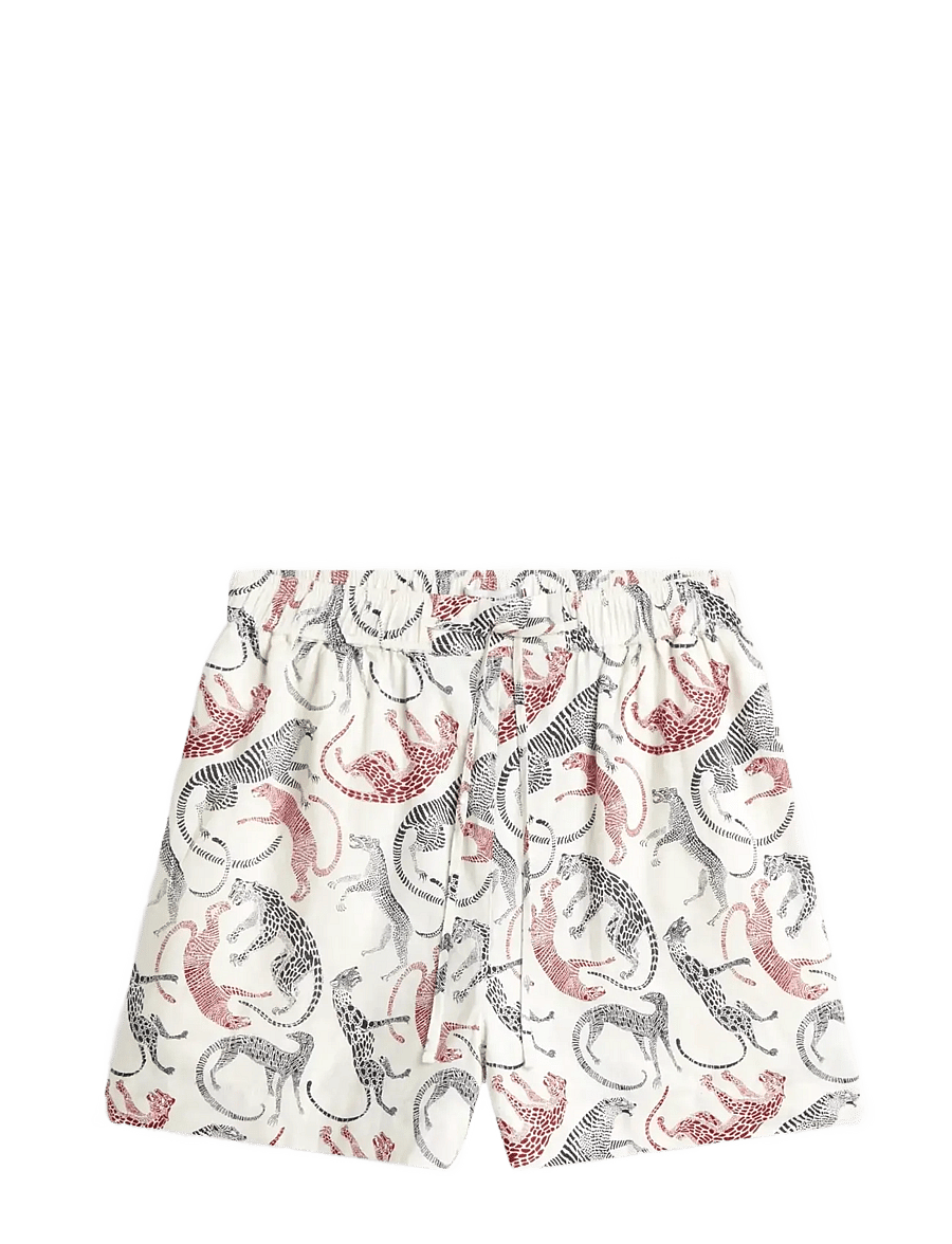 Tommy Hilfiger - ESS LINEN PULL ON SHORT - hørshorts - leopard baroque rwb - 1