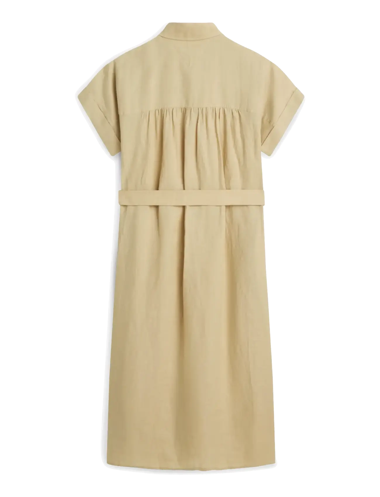 Tommy Hilfiger - LINEN BELTED KNEE SS SHIRT DRESS - hemdkleider - harvest wheat - 2