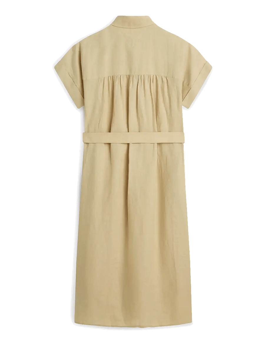 Tommy Hilfiger - LINEN BELTED KNEE SS SHIRT DRESS - hemdkleider - harvest wheat - 2