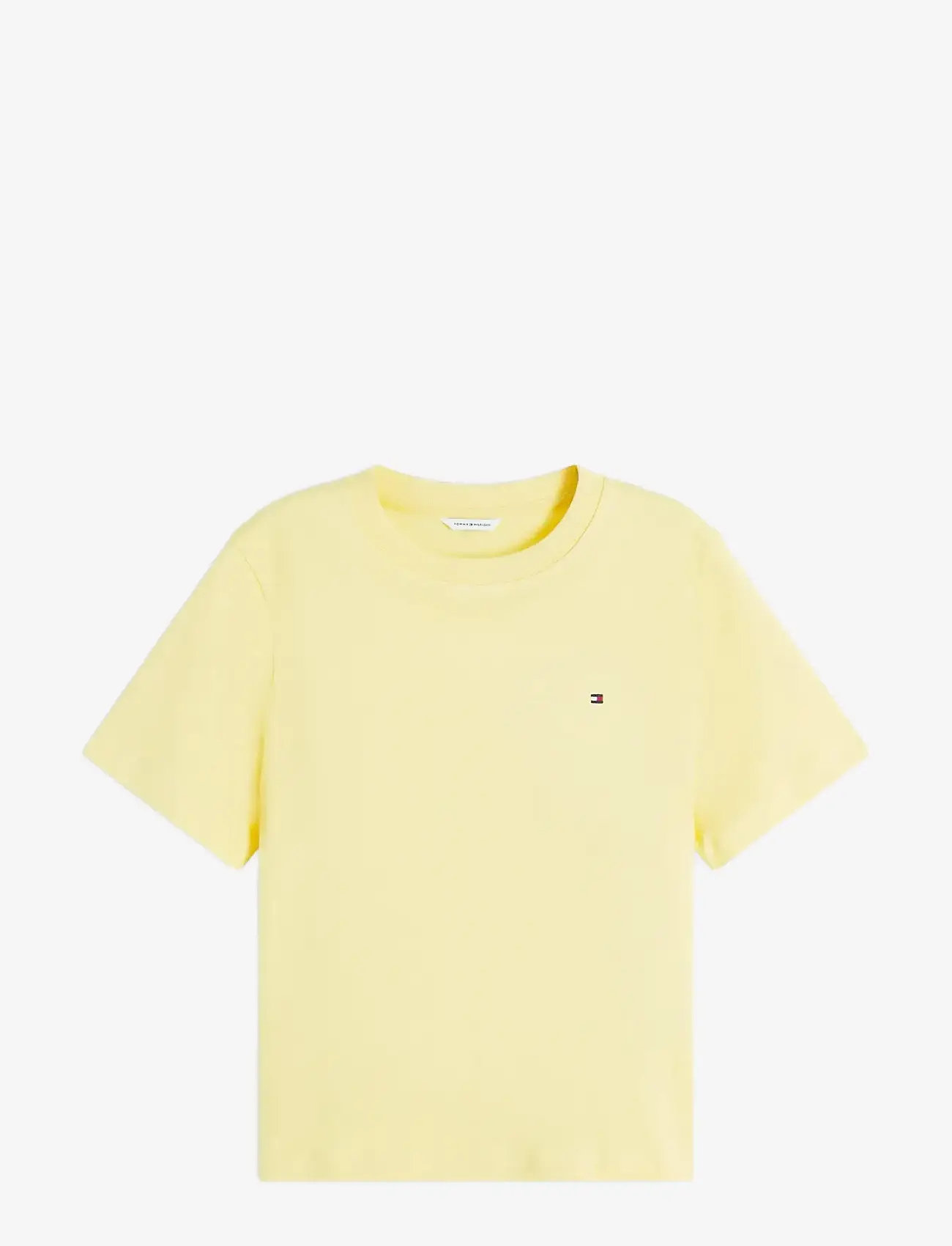 Tommy Hilfiger - INTERLOCK BOXY C-NK S/S TEE - t-shirts - citronella - 1