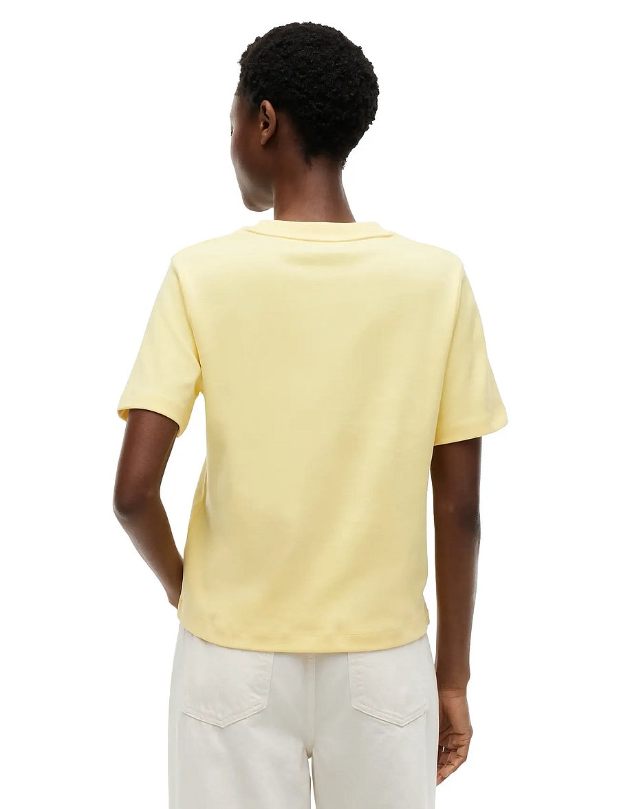 Tommy Hilfiger - INTERLOCK BOXY C-NK SS TEE - t-shirts - citronella - 2