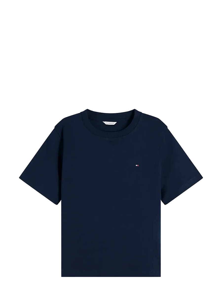 Tommy Hilfiger - INTERLOCK BOXY C-NK S/S TEE - t-shirts - dark blue - 1