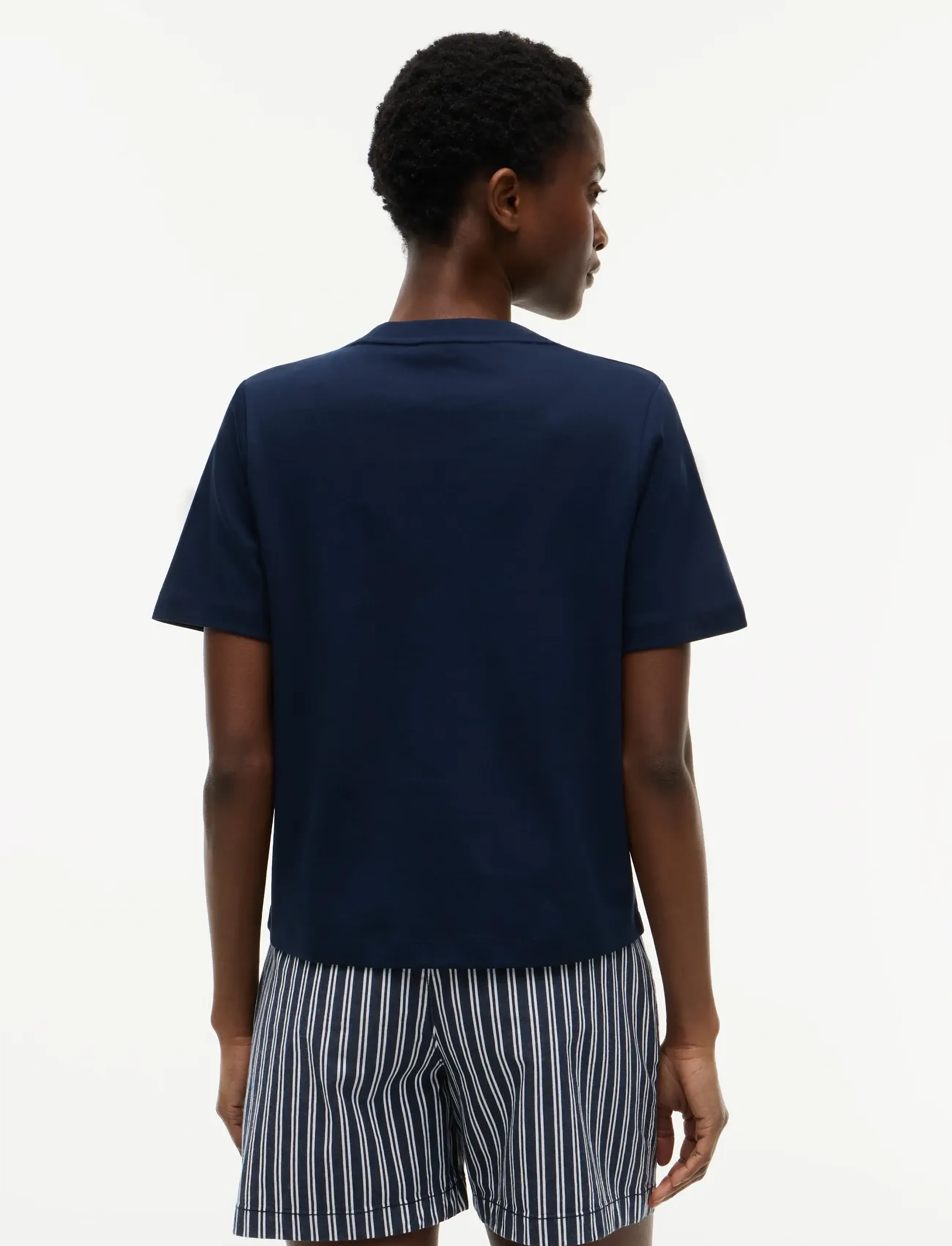 Tommy Hilfiger - INTERLOCK BOXY C-NK S/S TEE - t-shirts - dark blue - 2
