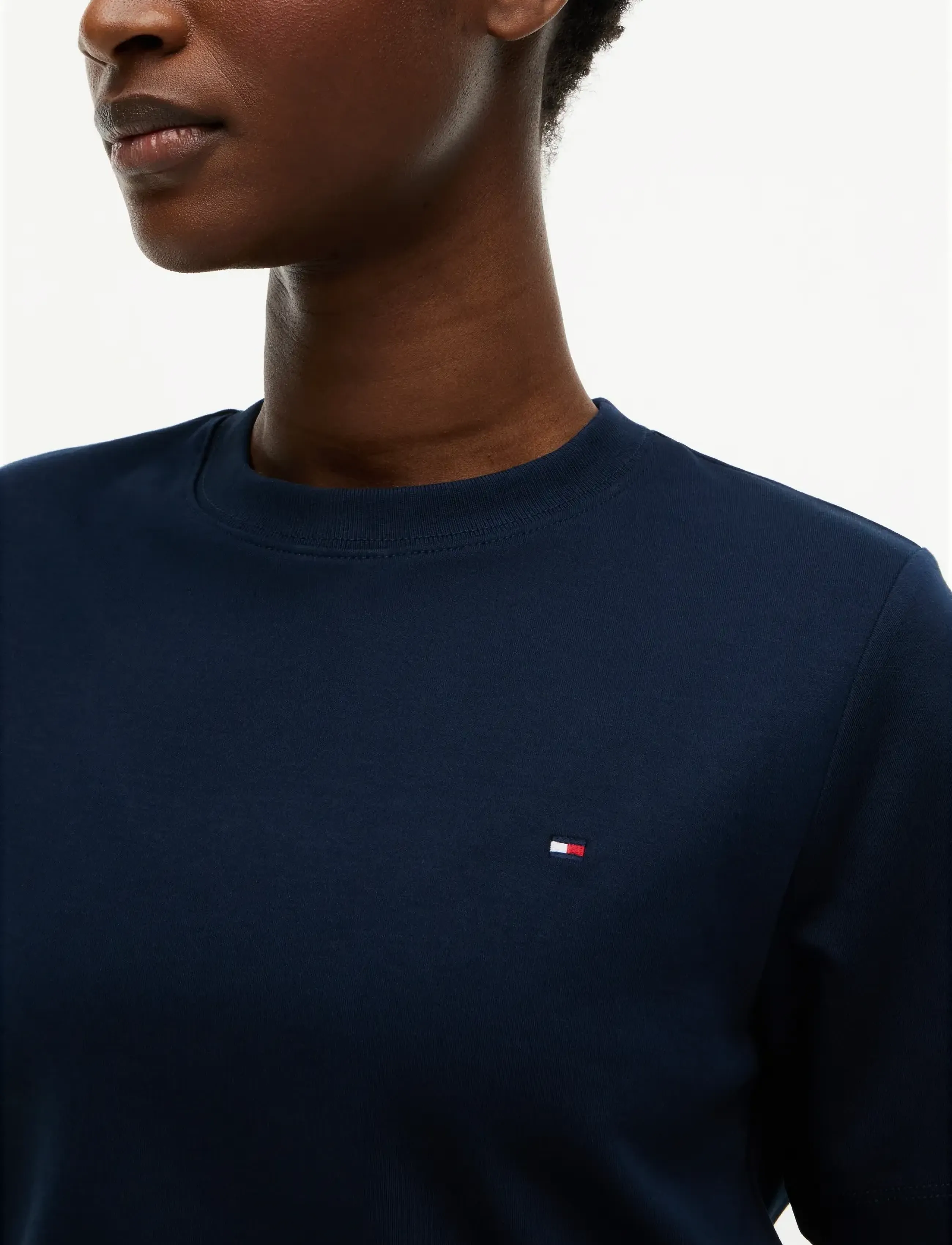 Tommy Hilfiger - INTERLOCK BOXY C-NK S/S TEE - t-shirts - dark blue - 3