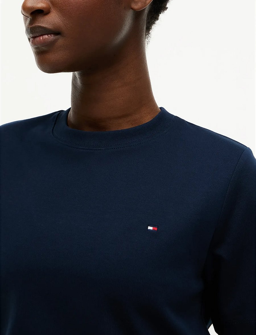 Tommy Hilfiger - INTERLOCK BOXY C-NK S/S TEE - t-shirts - dark blue - 3