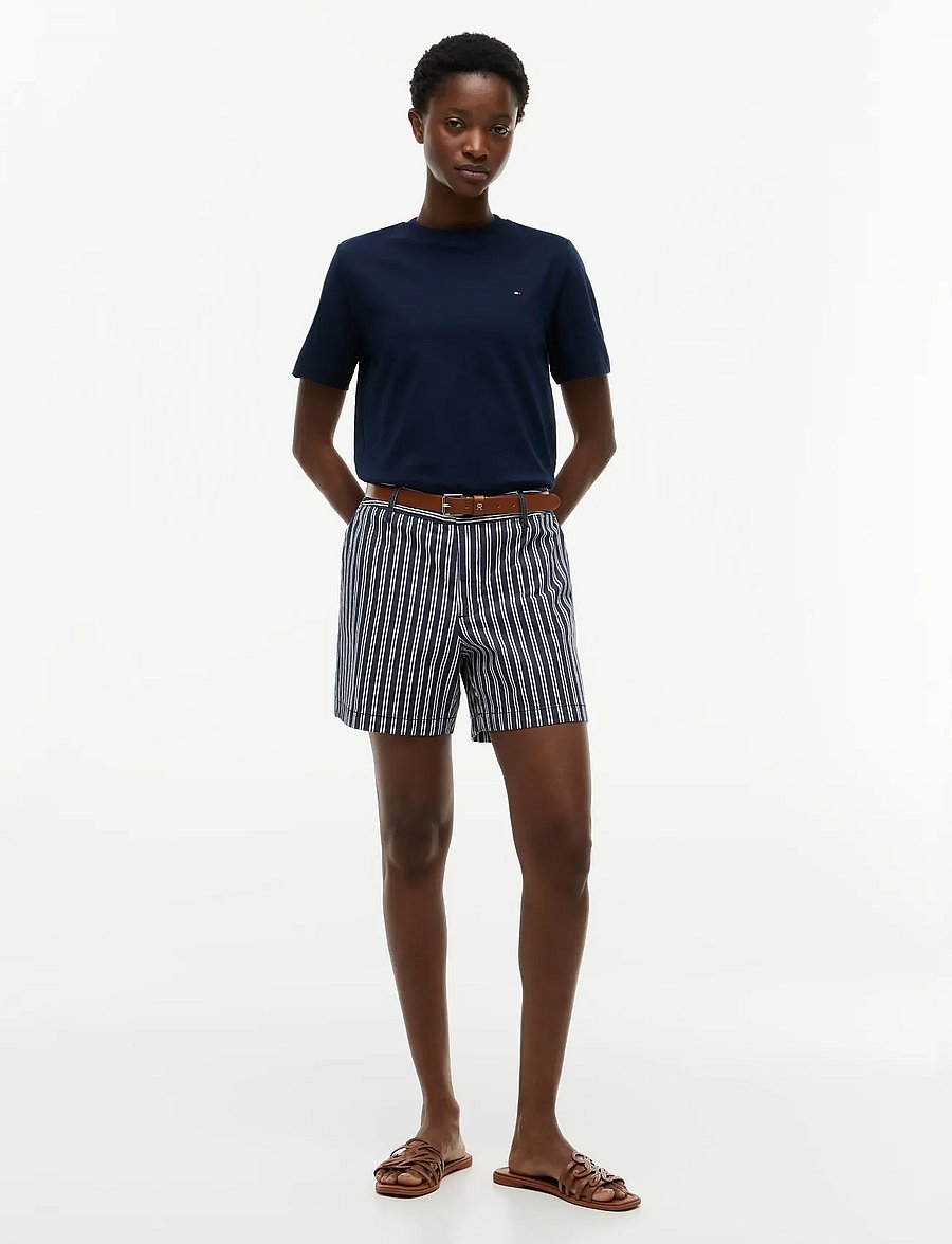 Tommy Hilfiger - INTERLOCK BOXY C-NK S/S TEE - t-shirts - dark blue - 4