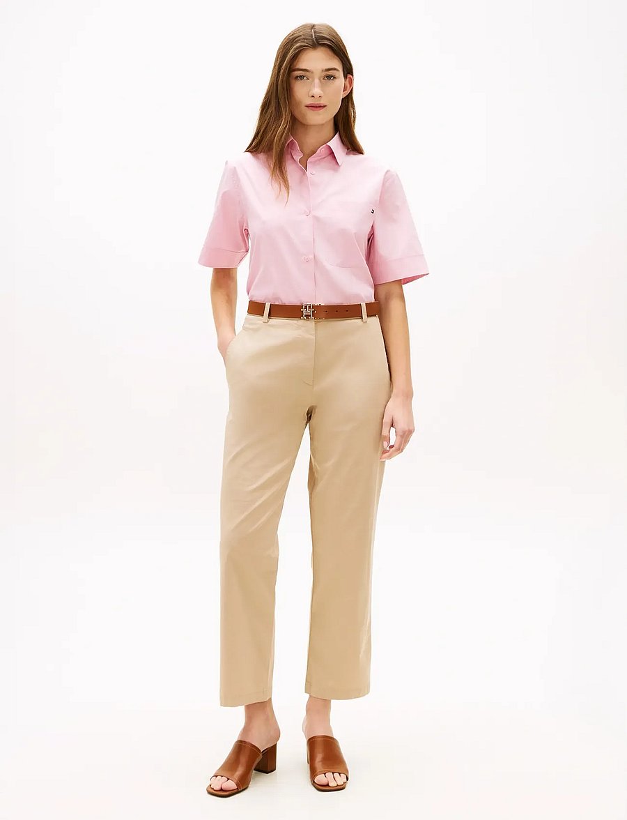 Tommy Hilfiger - CO GMD SLIM STRAIGHT CHINO - slim fit bukser - beige - 0