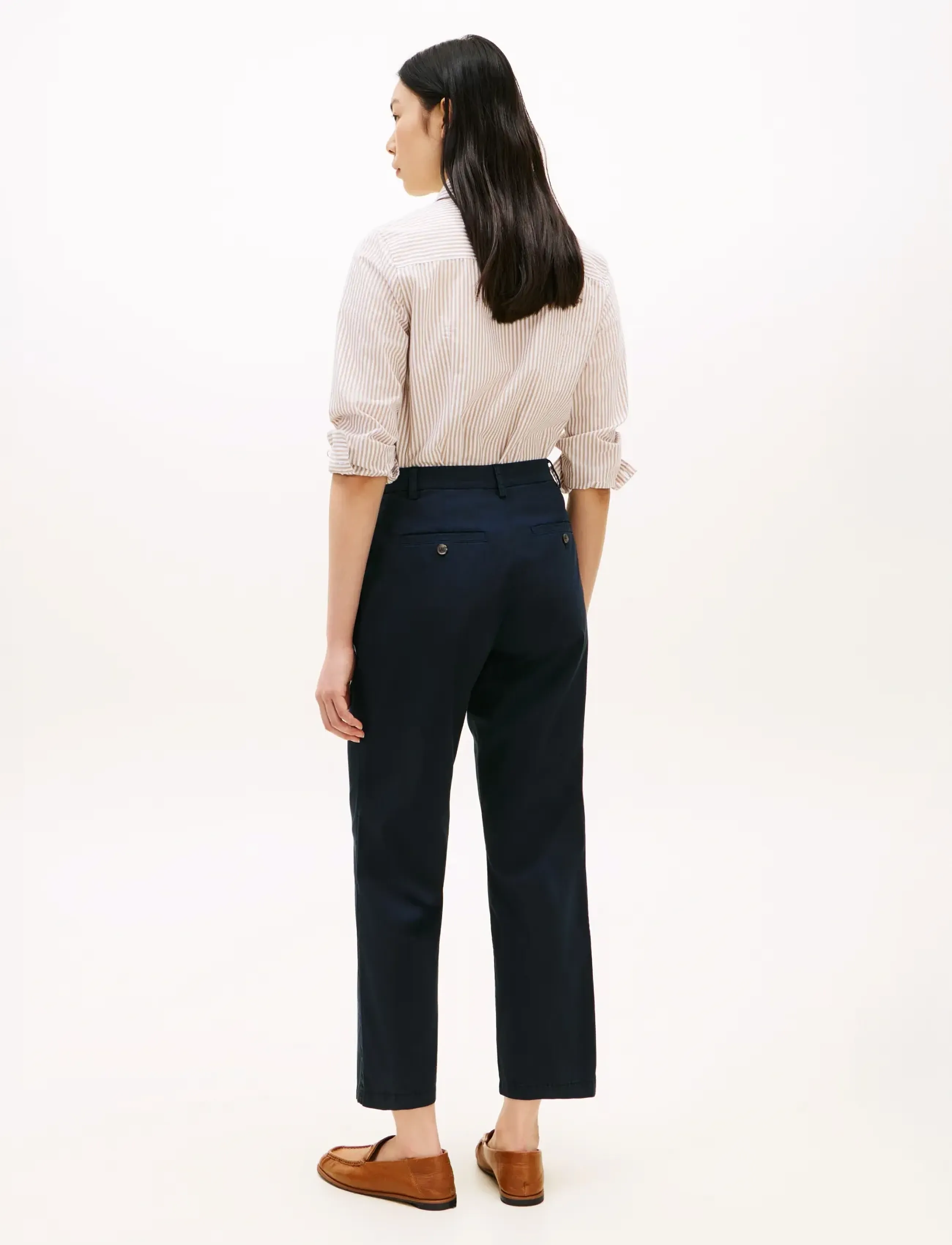 Tommy Hilfiger - CO GMD SLIM STRAIGHT CHINO - slim fit bukser - dark night navy - 3