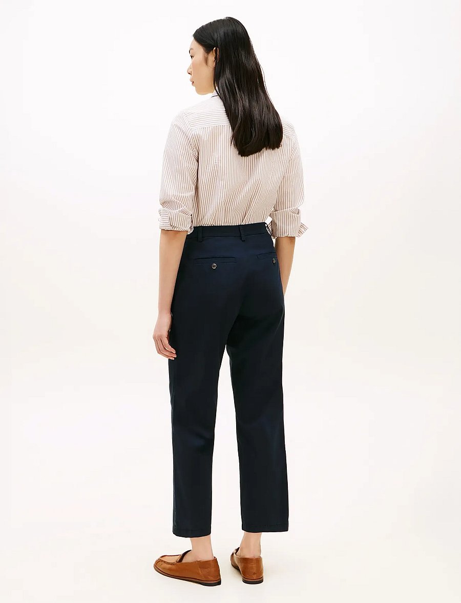 Tommy Hilfiger - CO GMD SLIM STRAIGHT CHINO - slim fit bukser - dark night navy - 3