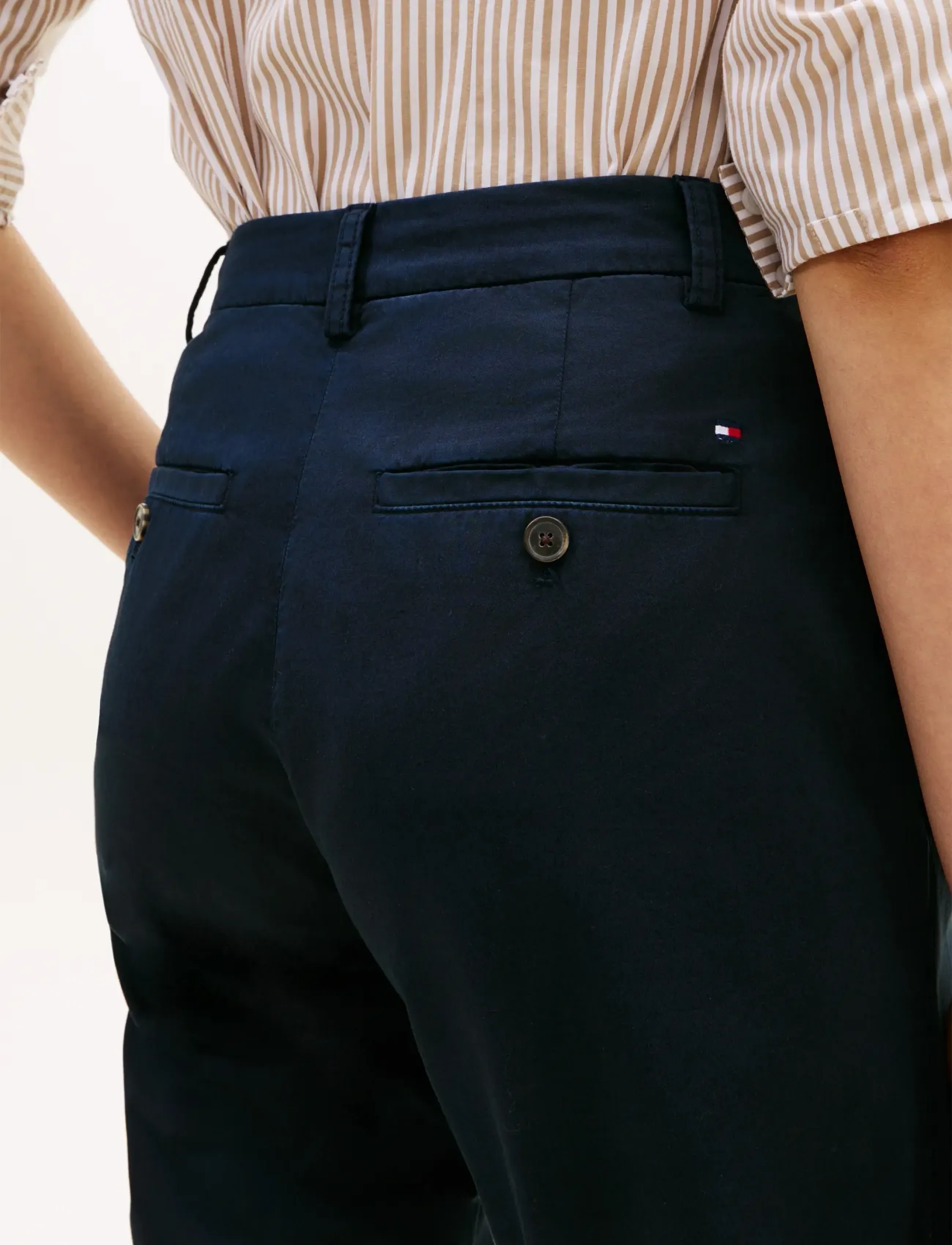Tommy Hilfiger - CO GMD SLIM STRAIGHT CHINO - slim fit bukser - dark night navy - 4