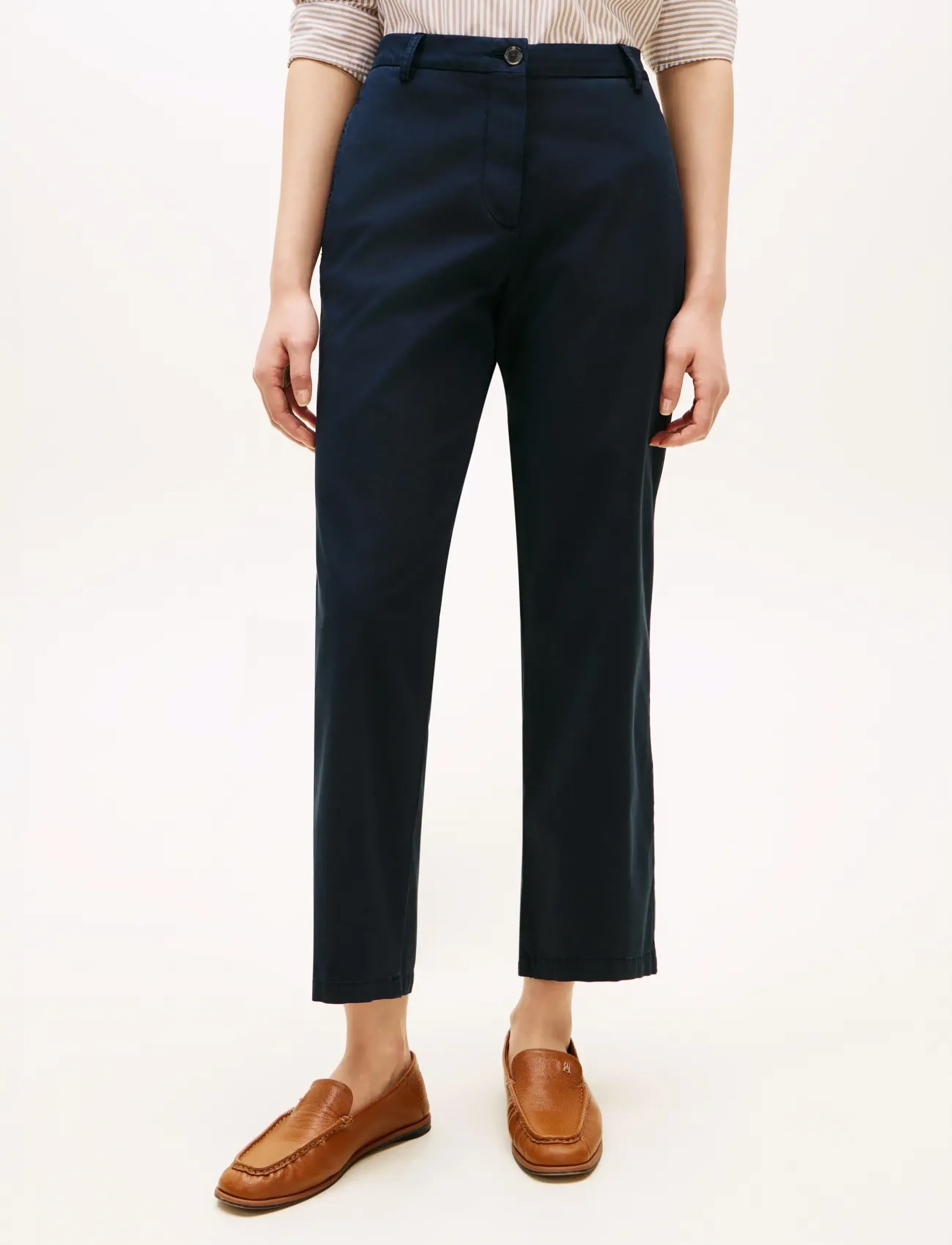 Tommy Hilfiger - CO GMD SLIM STRAIGHT CHINO - slim fit bukser - dark night navy - 5