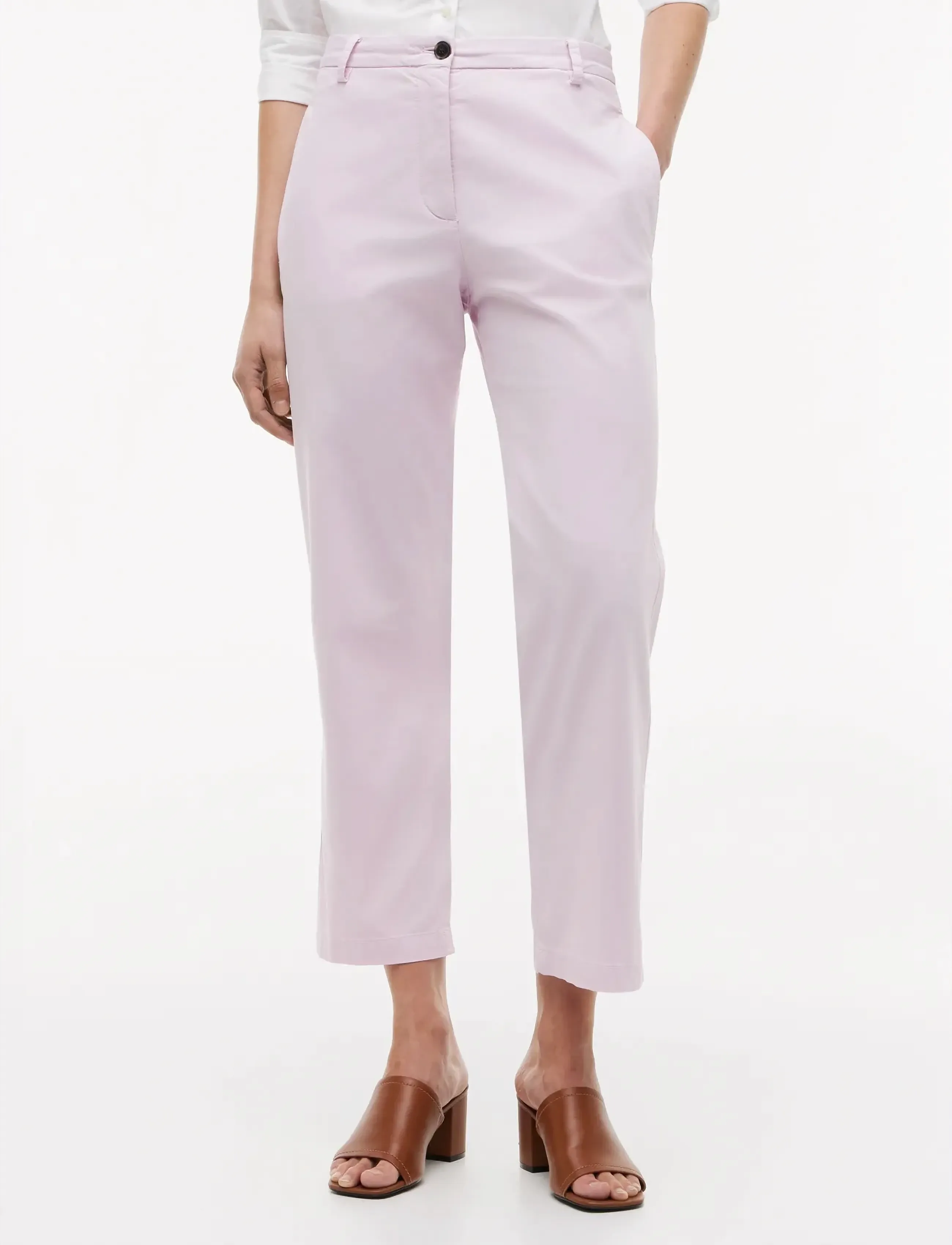 Tommy Hilfiger Co Gmd Slim Straight Chino, 32, Pink, Bukser > Chinos, Dame