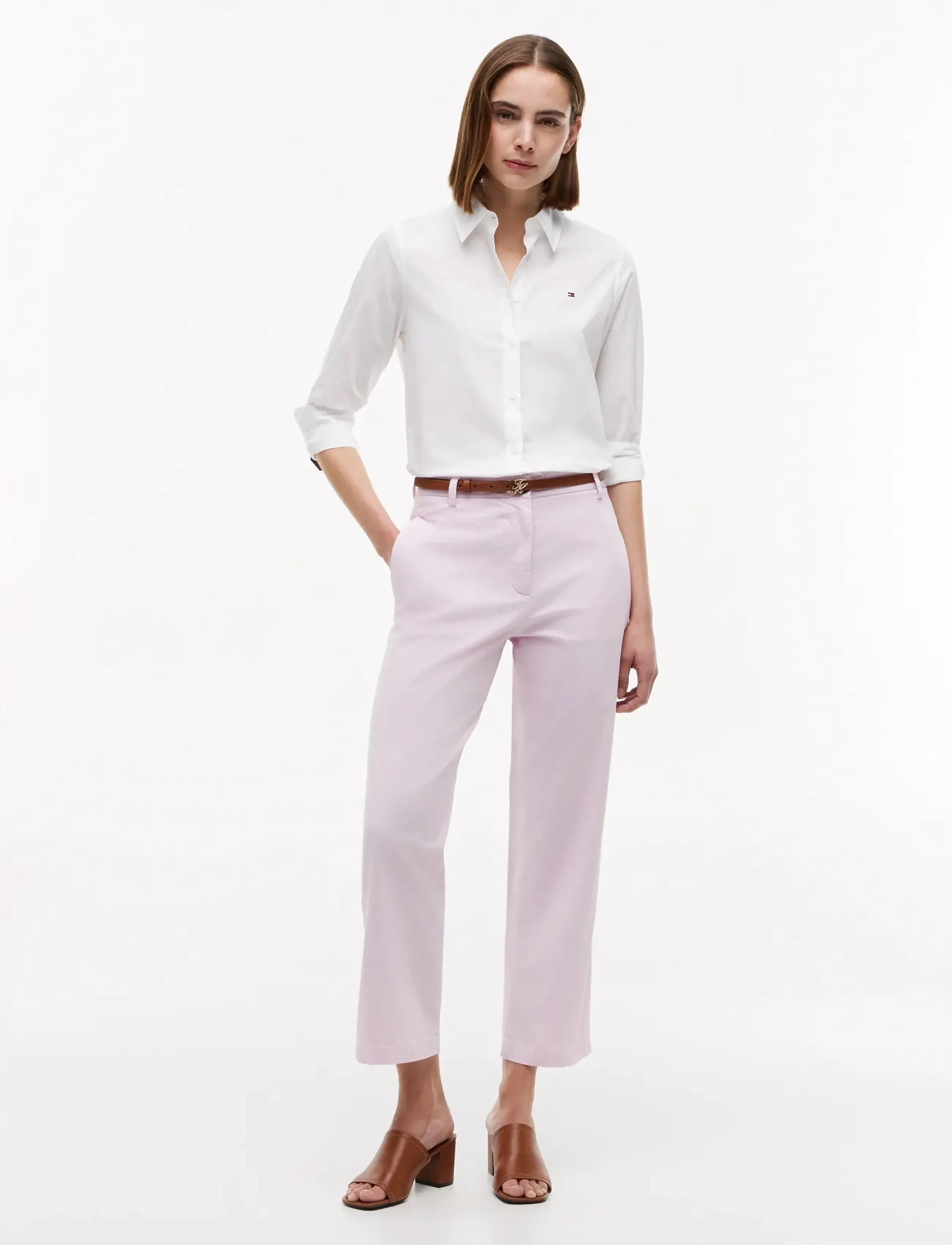 TOMMY HILFIGER Co Gmd Slim Straight Chino chinos dam – bild 3