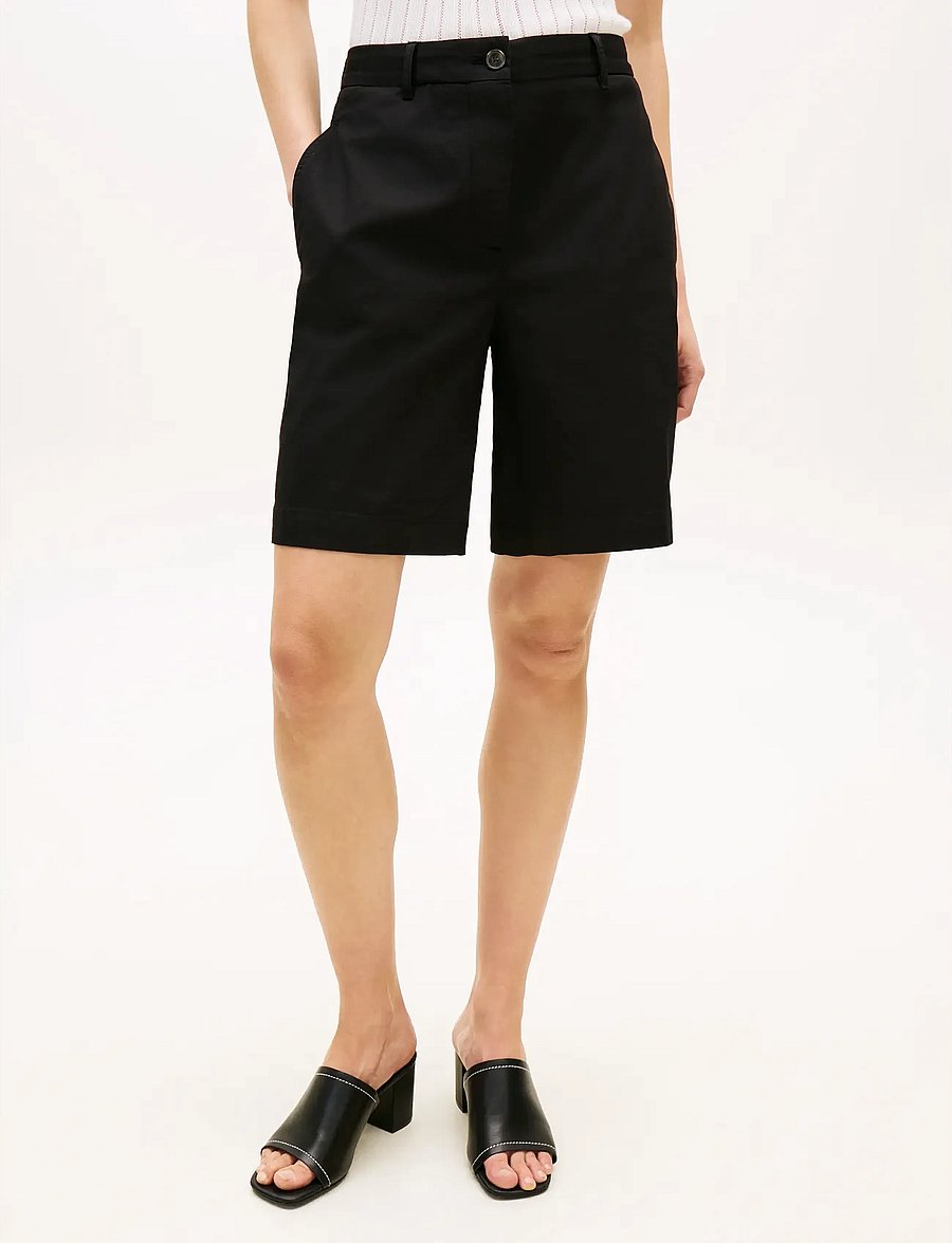 Tommy Hilfiger - CO GMD BLEND CHINO SHORT - lühikesed chino-püksid - black - 0
