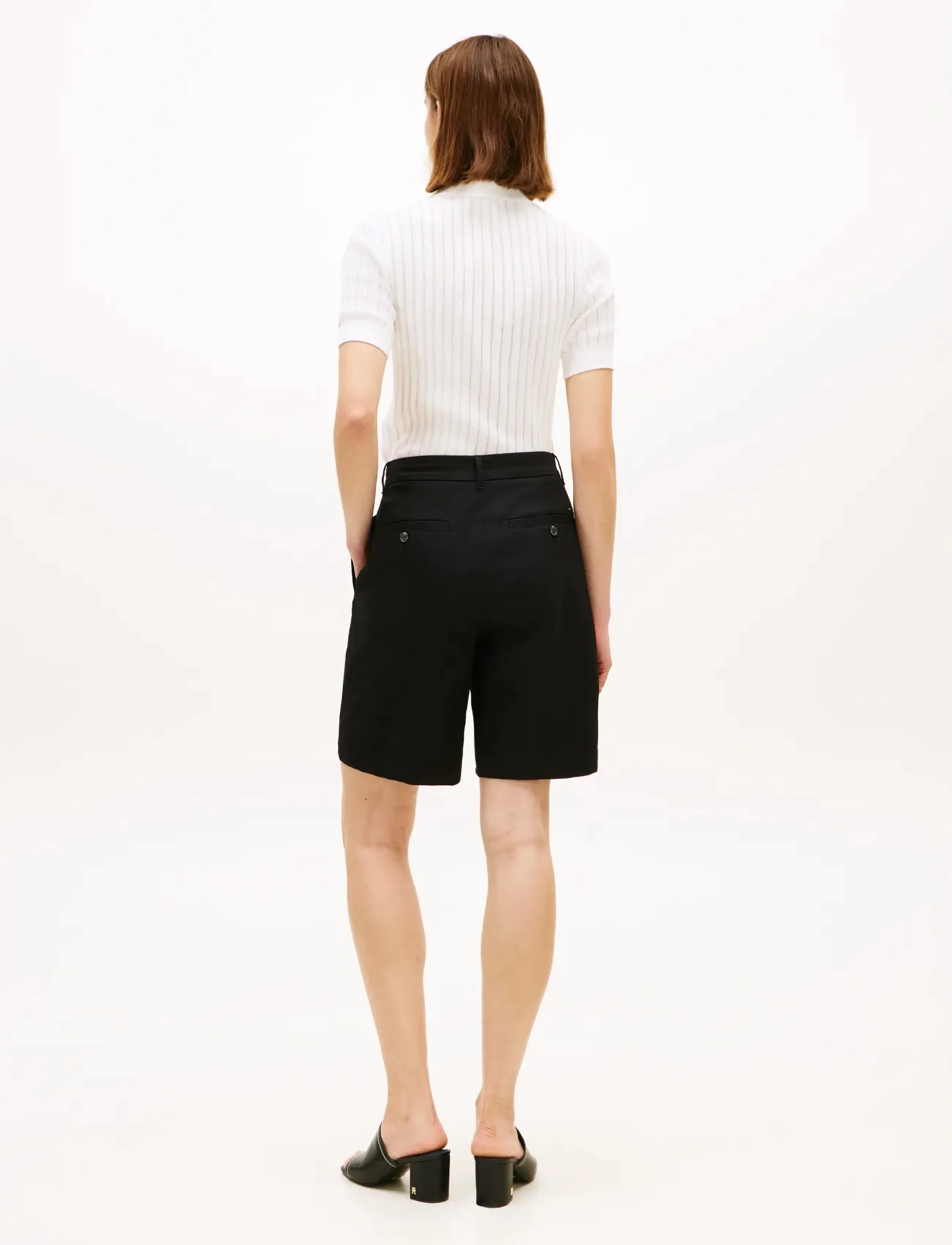 Tommy Hilfiger - CO GMD BLEND CHINO SHORT - chino shorts - black - 2